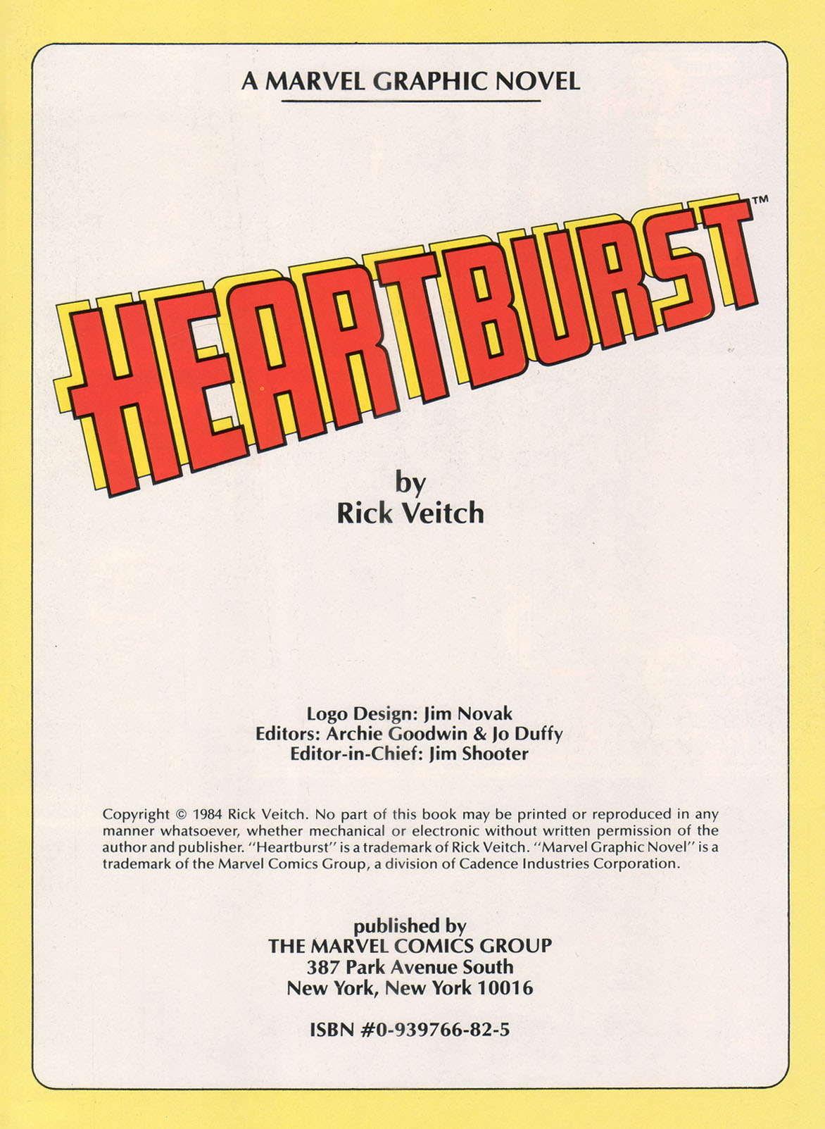 Read online Marvel Graphic Novel comic -  Issue #10 - Heartburst - 3