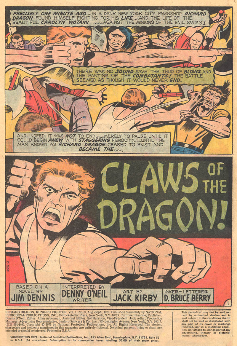 Read online Richard Dragon, Kung-Fu Fighter comic -  Issue #3 - 2