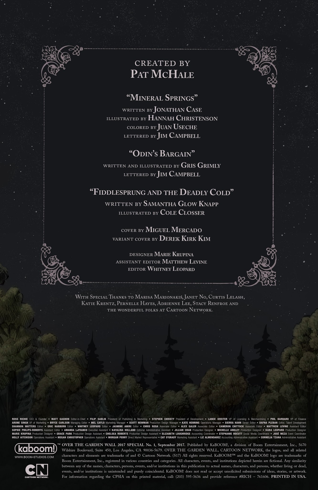 Read online Over the Garden Wall (2016) comic -  Issue # _Special 1 - 2