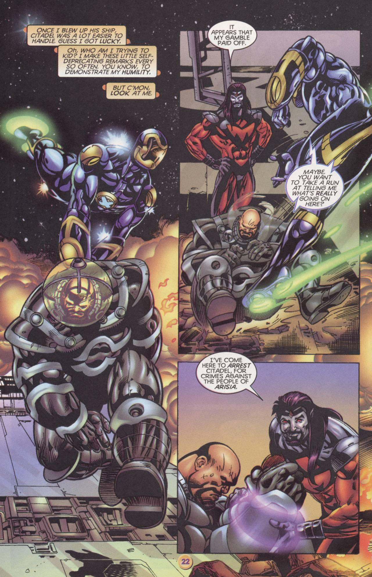 Read online X-O Manowar (1996) comic -  Issue #18 - 19