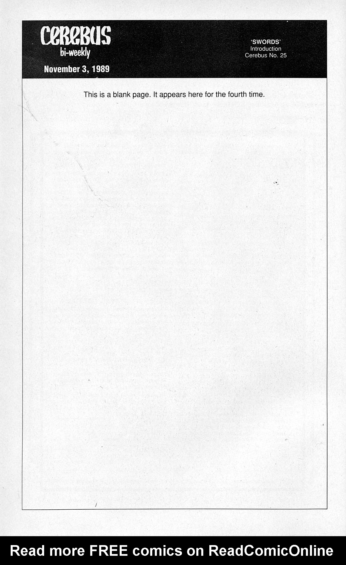 Read online Cerebus comic -  Issue #25 - 4