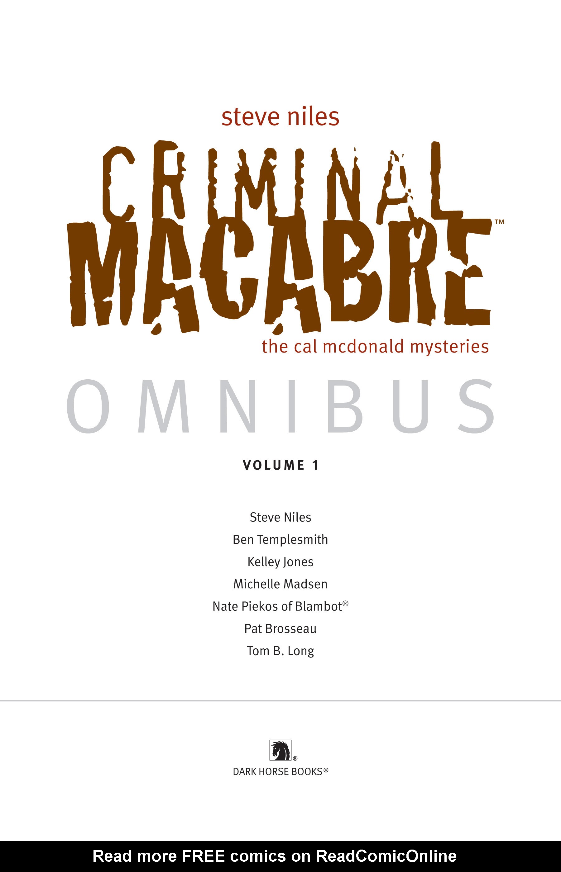 Read online Criminal Macabre Omnibus comic -  Issue # TPB 1 - 5