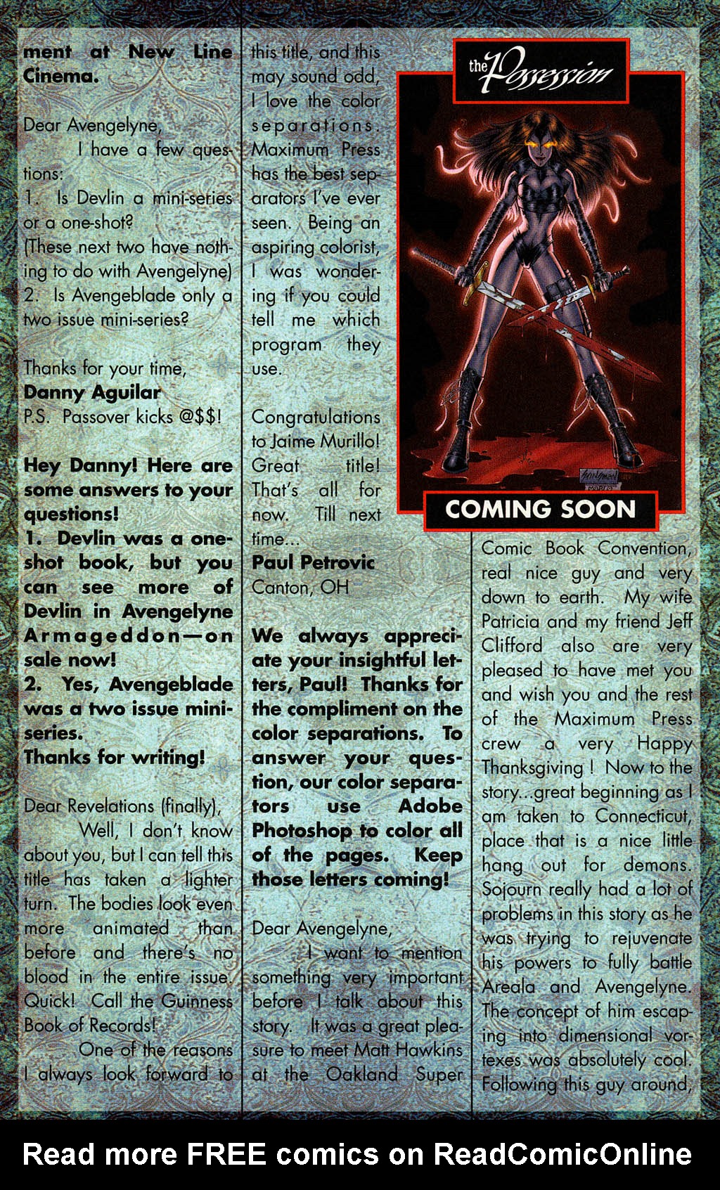Read online Avengelyne (1996) comic -  Issue #8 - 23