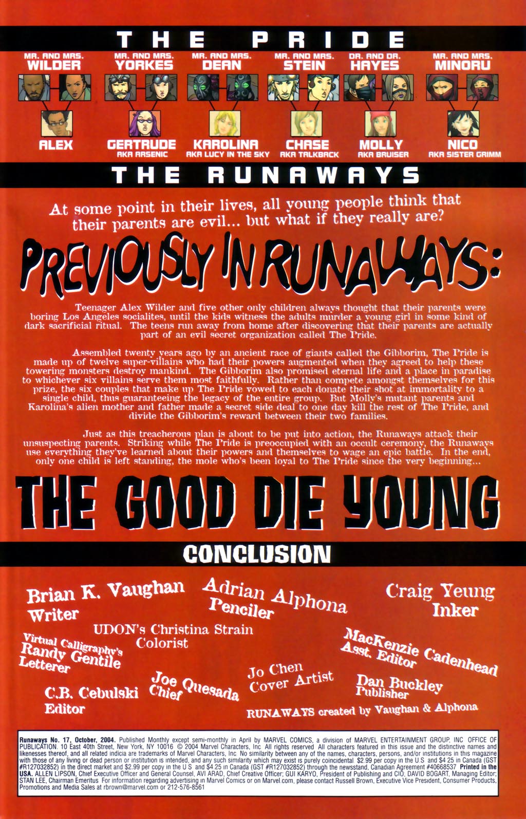 Read online Runaways (2003) comic -  Issue #17 - 2