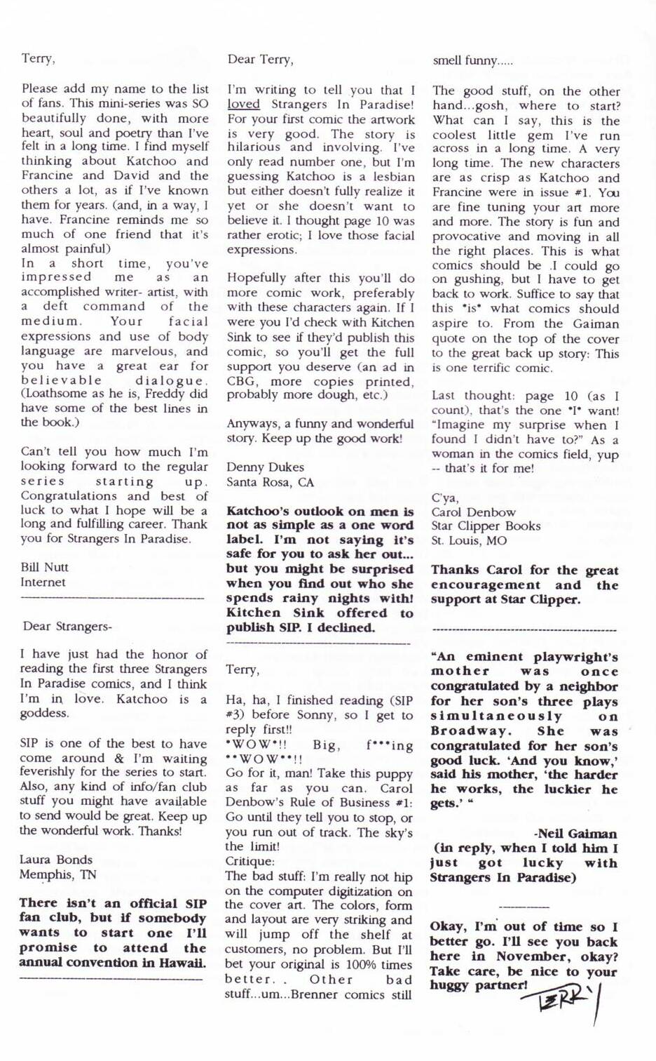 Read online Strangers in Paradise (1994) comic -  Issue #1 - 27