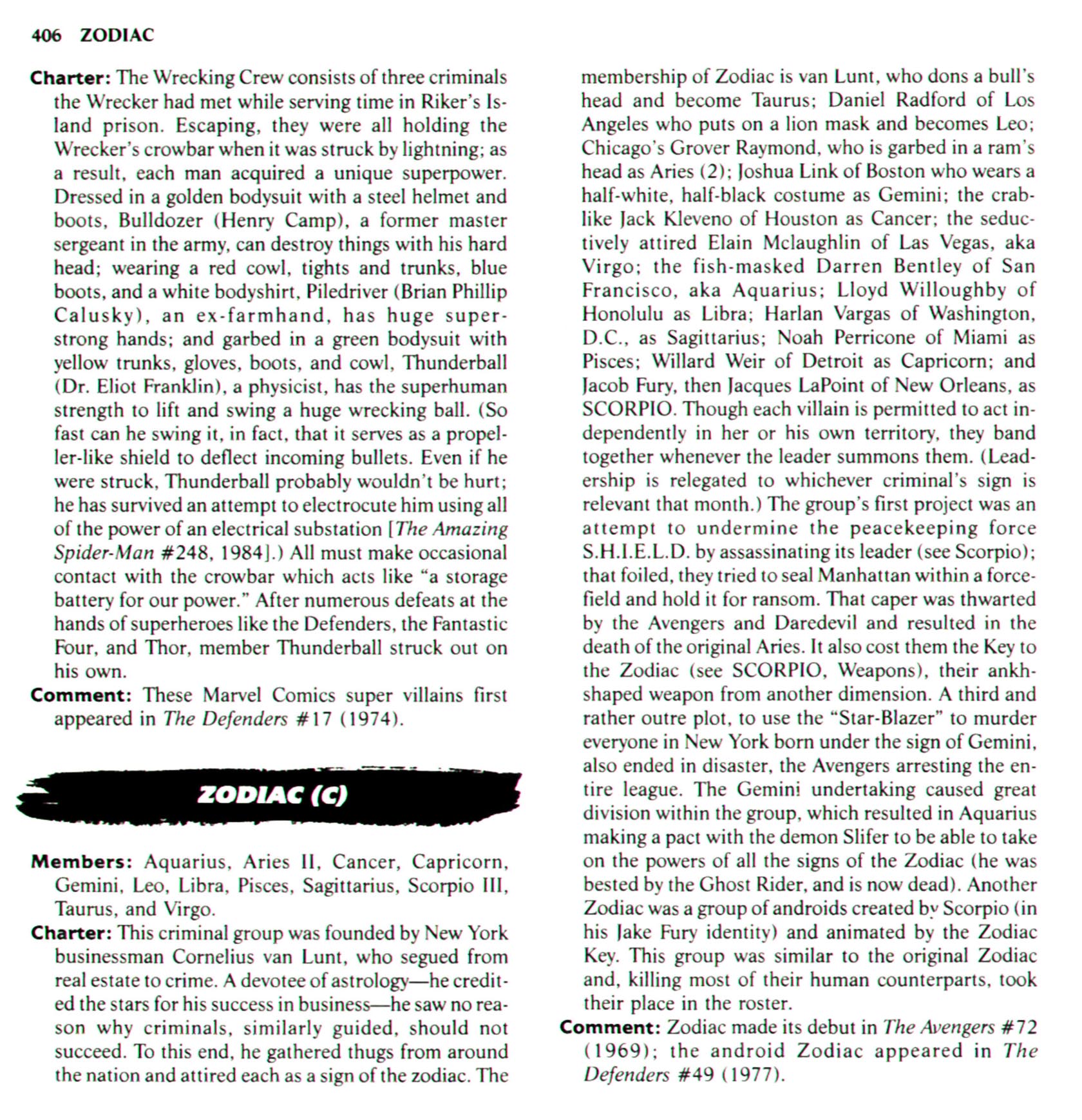 Read online The Encyclopedia of Super Villains comic -  Issue # TPB (Part 2) - 196