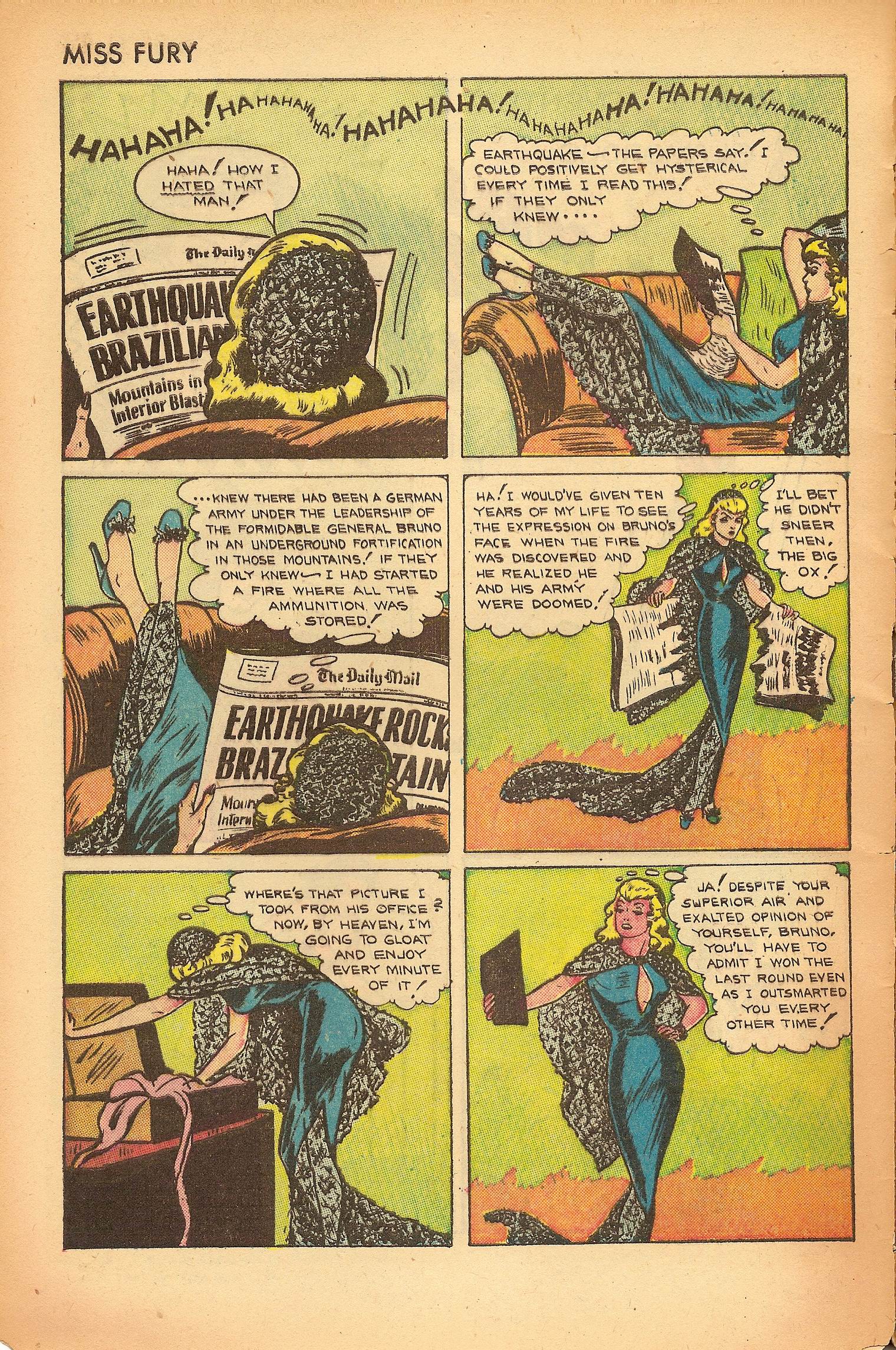 Read online Miss Fury (1942) comic -  Issue #7 - 4