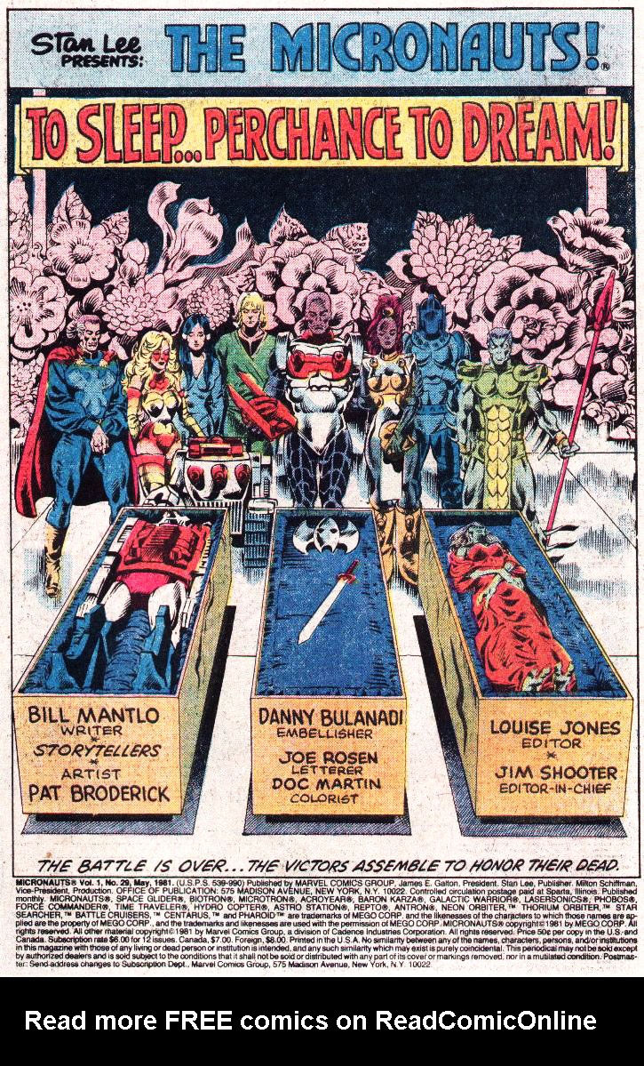 Read online Micronauts (1979) comic -  Issue #29 - 2