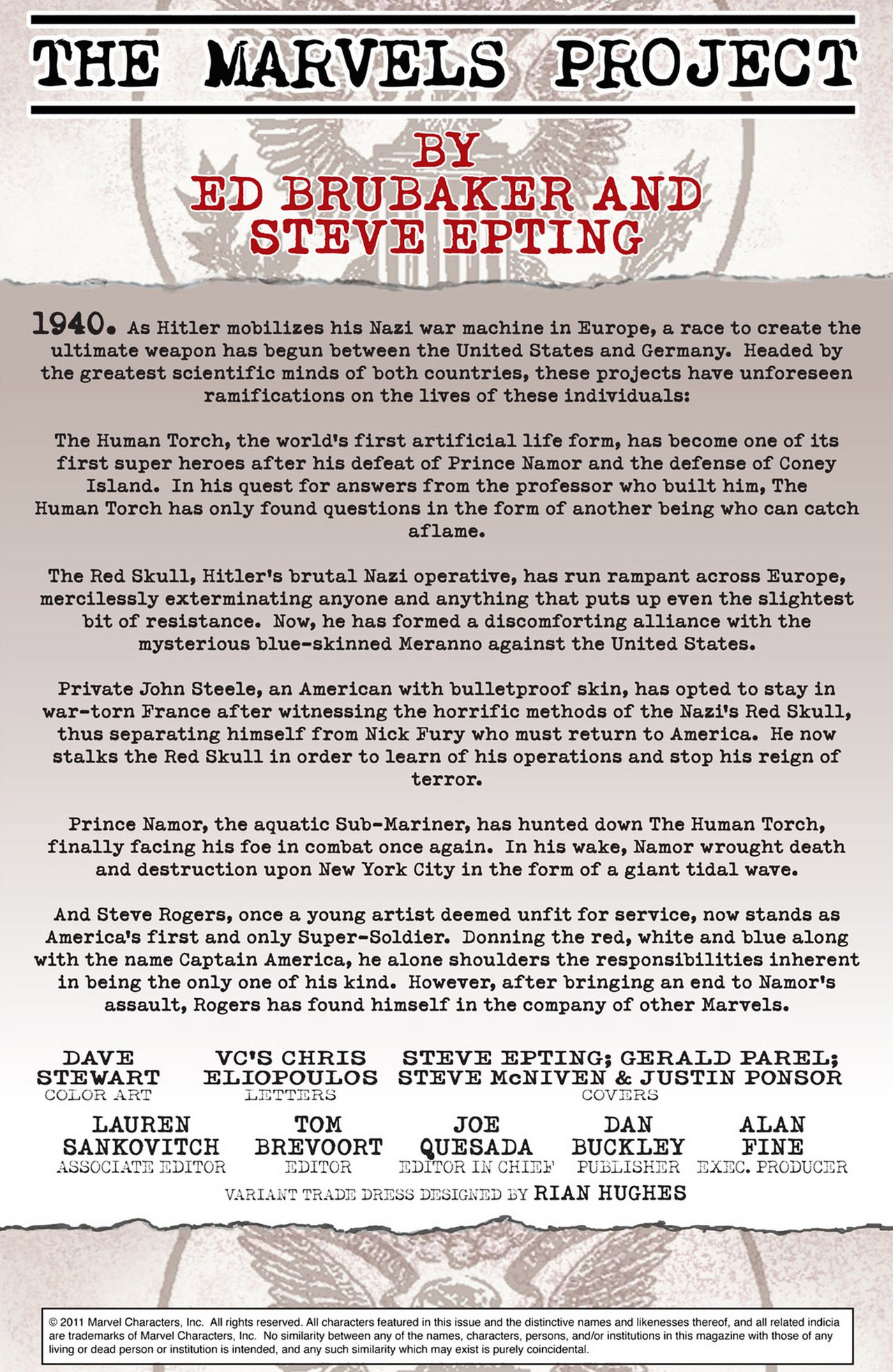 Read online The Marvels Project comic -  Issue #7 - 2