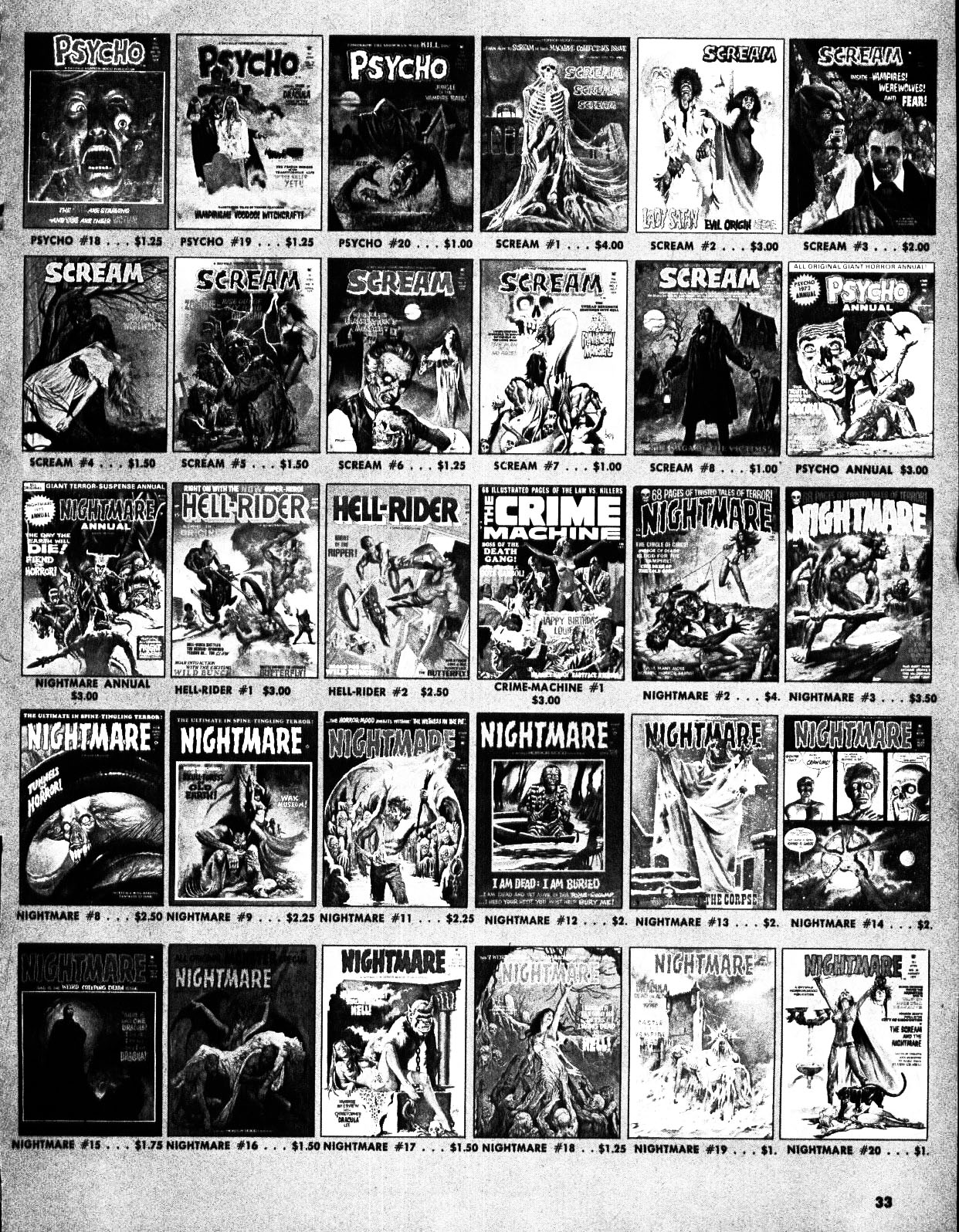 Read online Nightmare (1970) comic -  Issue #22 - 33
