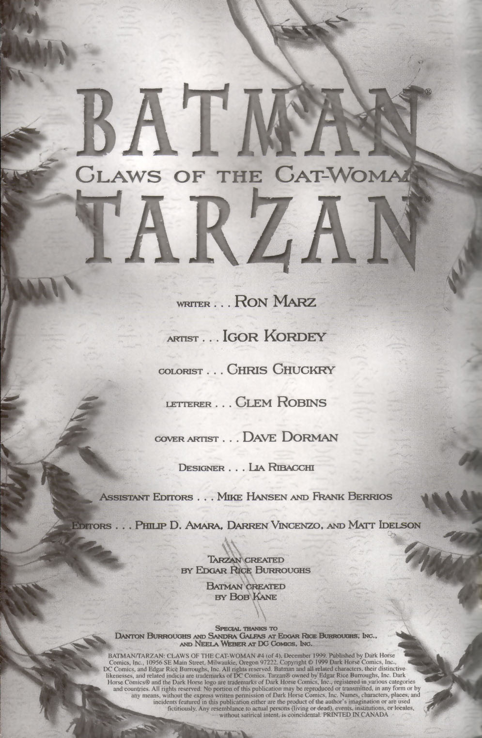 Read online Batman/Tarzan: Claws of the Cat-Woman comic -  Issue #4 - 2