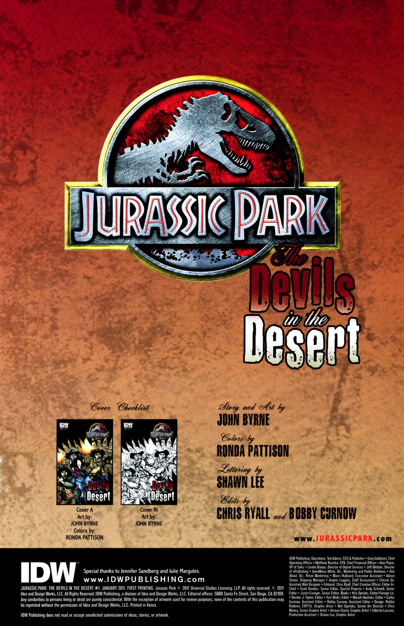 Read online Jurassic Park: The Devils in the Desert comic -  Issue #1 - 2