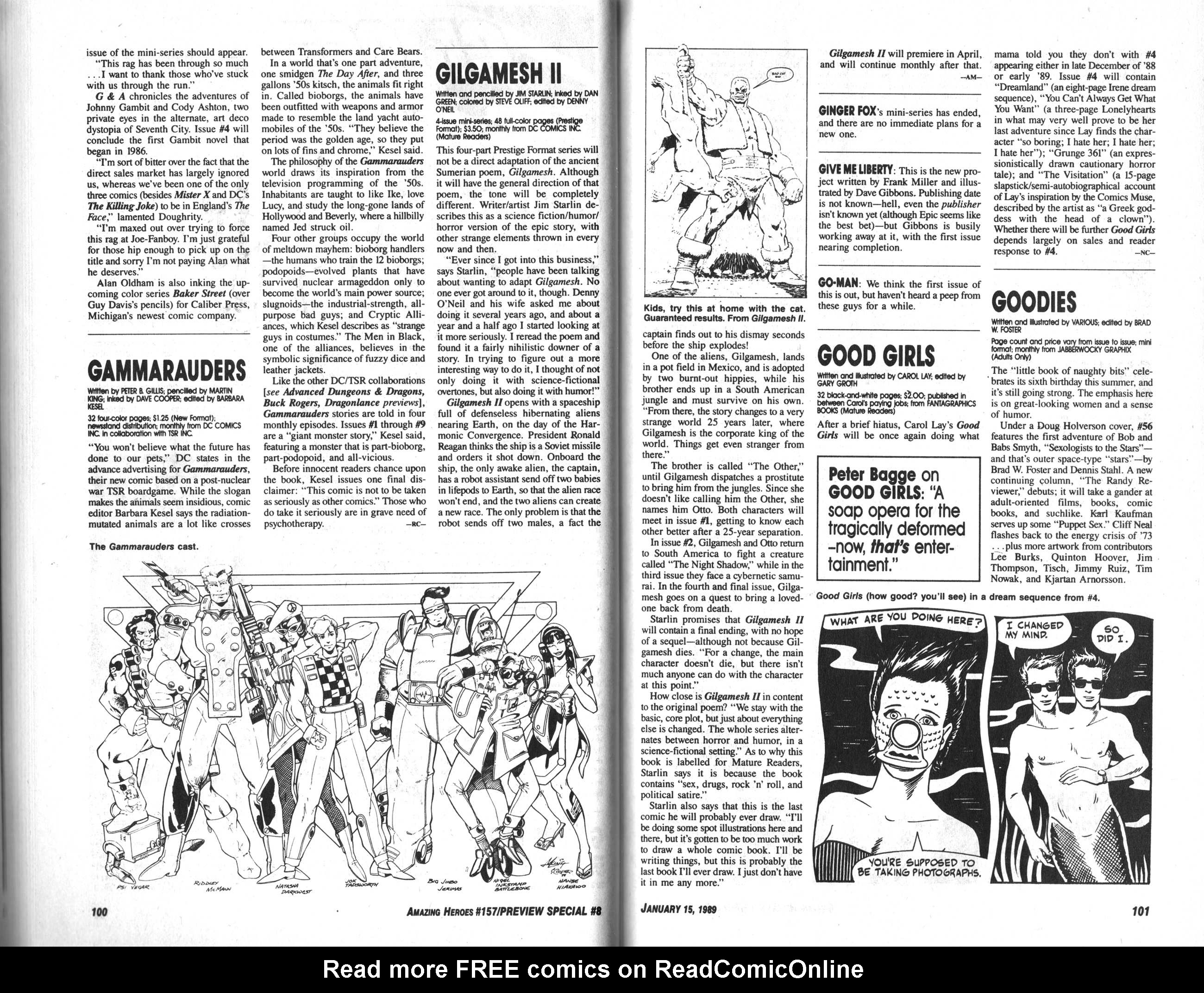 Read online Amazing Heroes comic -  Issue #157 - 51
