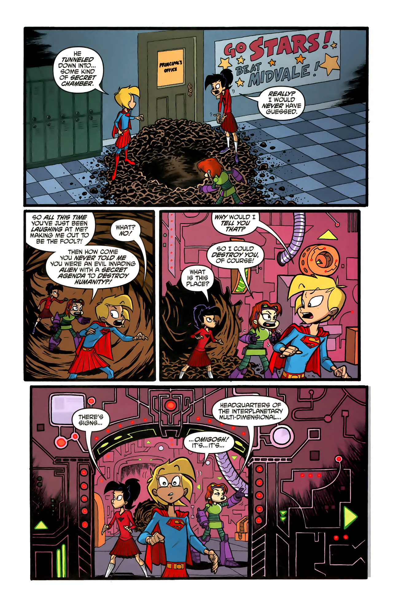 Read online Supergirl: Cosmic Adventures in the 8th Grade comic -  Issue #4 - 12