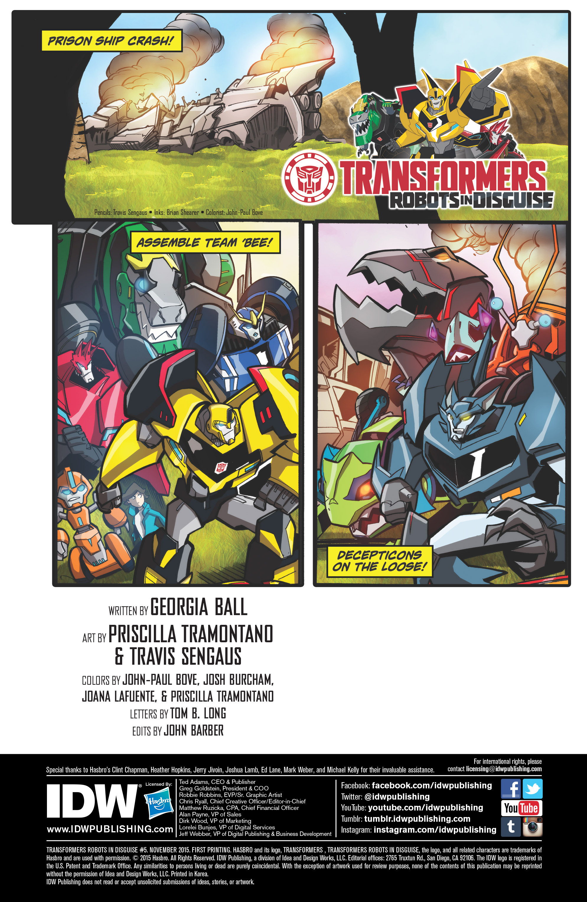 Read online Transformers: Robots In Disguise (2015) comic -  Issue #5 - 2
