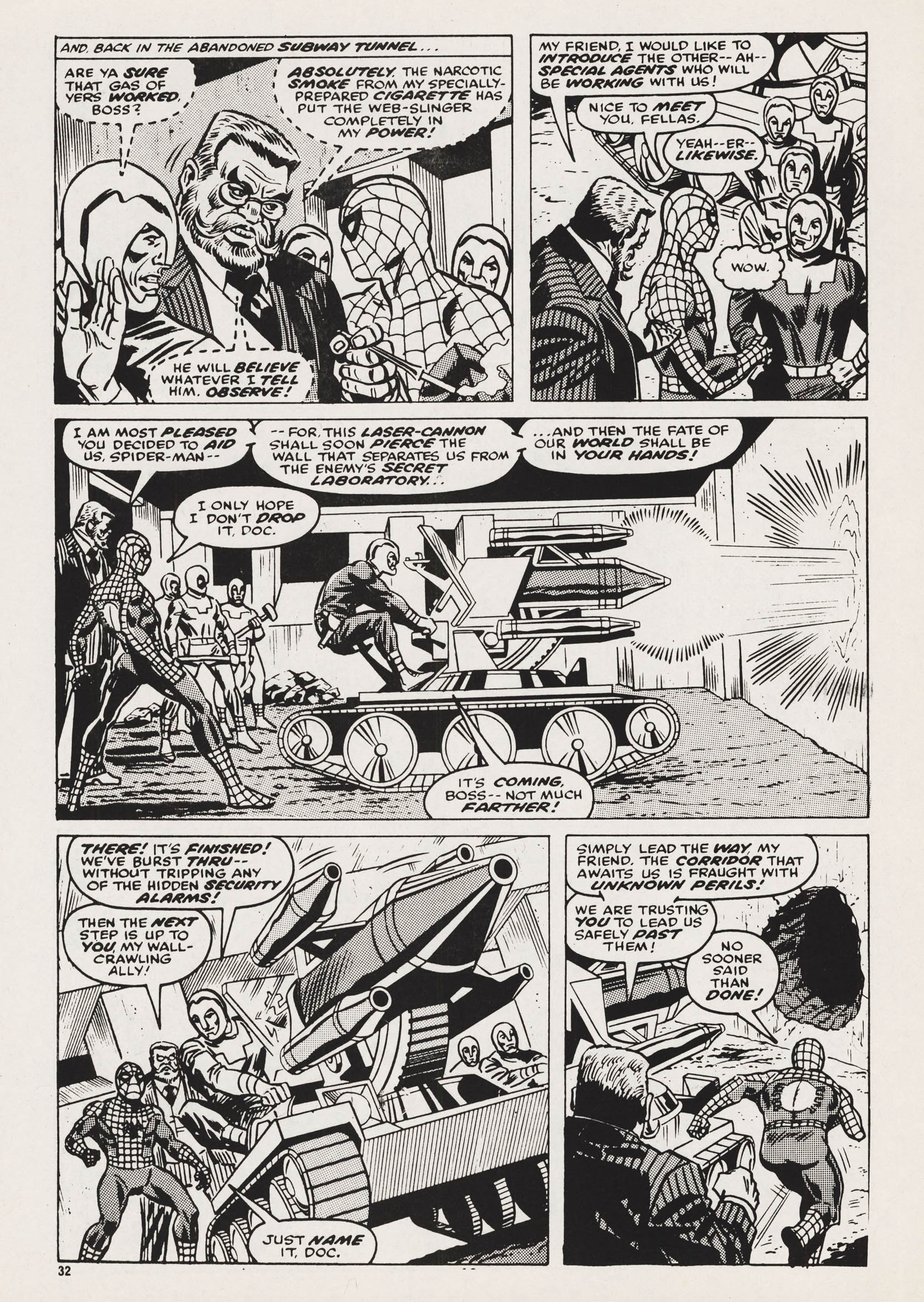 Read online Super Spider-Man and Captain Britain comic -  Issue #249 - 32