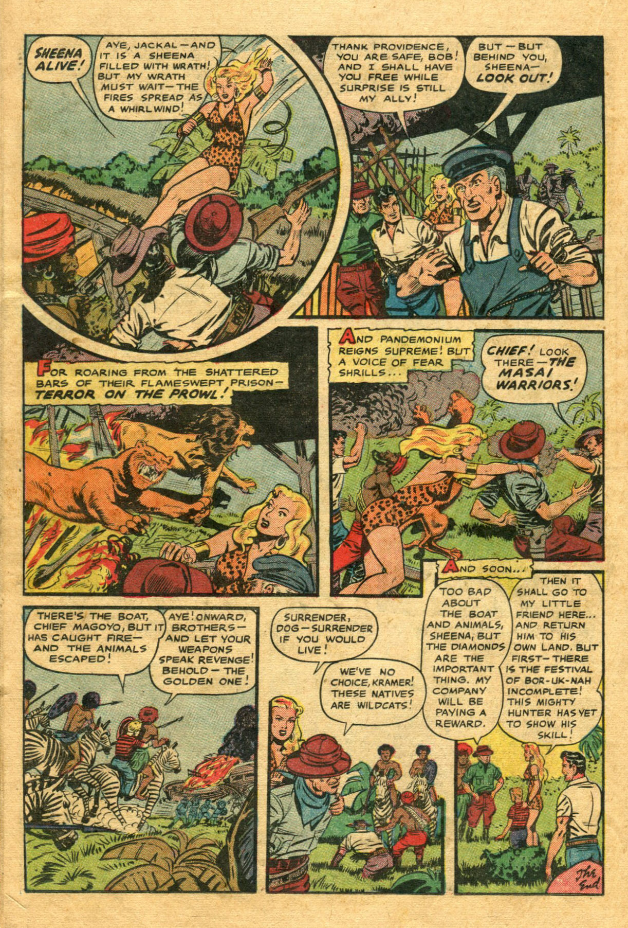 Read online Sheena, Queen of the Jungle (1942) comic -  Issue #9 - 22