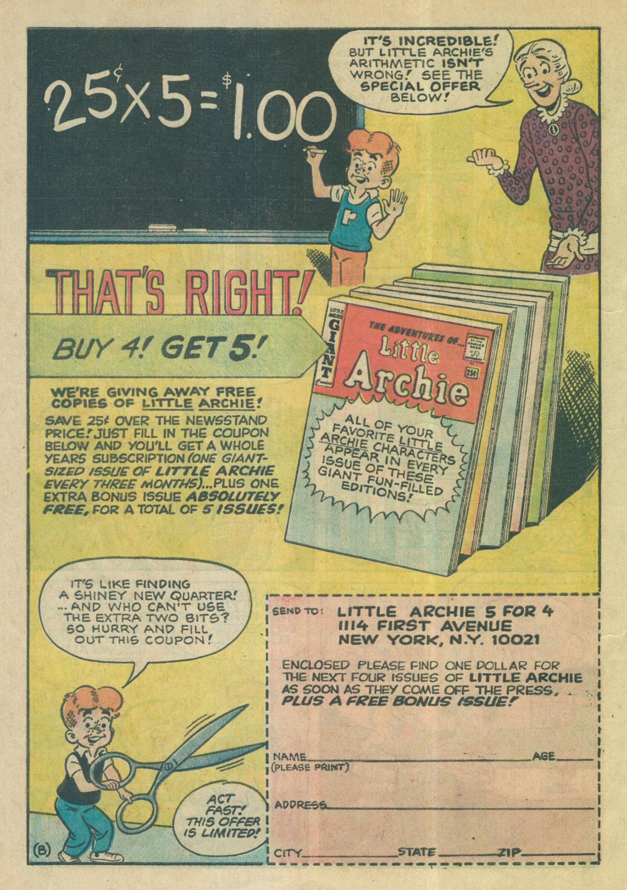Read online The Adventures of Little Archie comic -  Issue #41 - 62