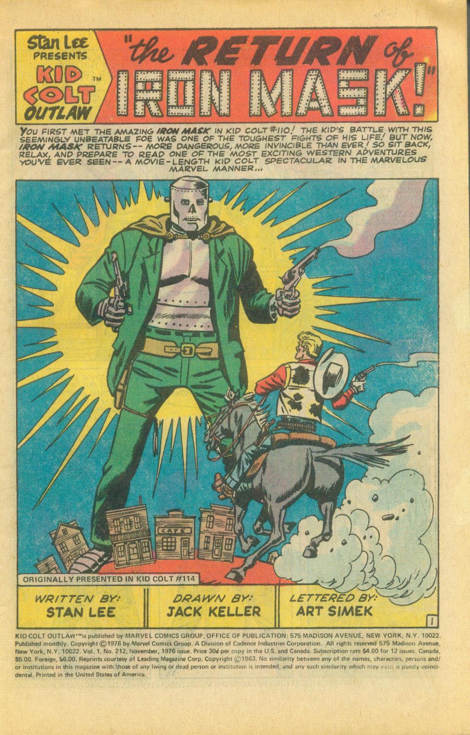 Read online Kid Colt Outlaw comic -  Issue #212 - 3