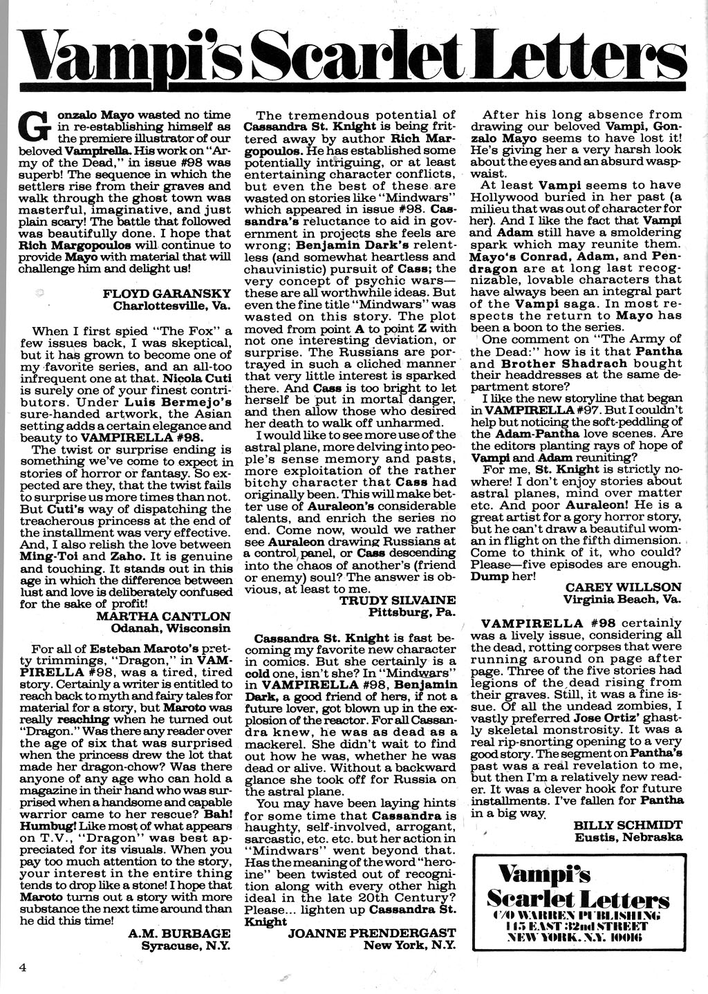 Read online Vampirella (1969) comic -  Issue #100 - 4