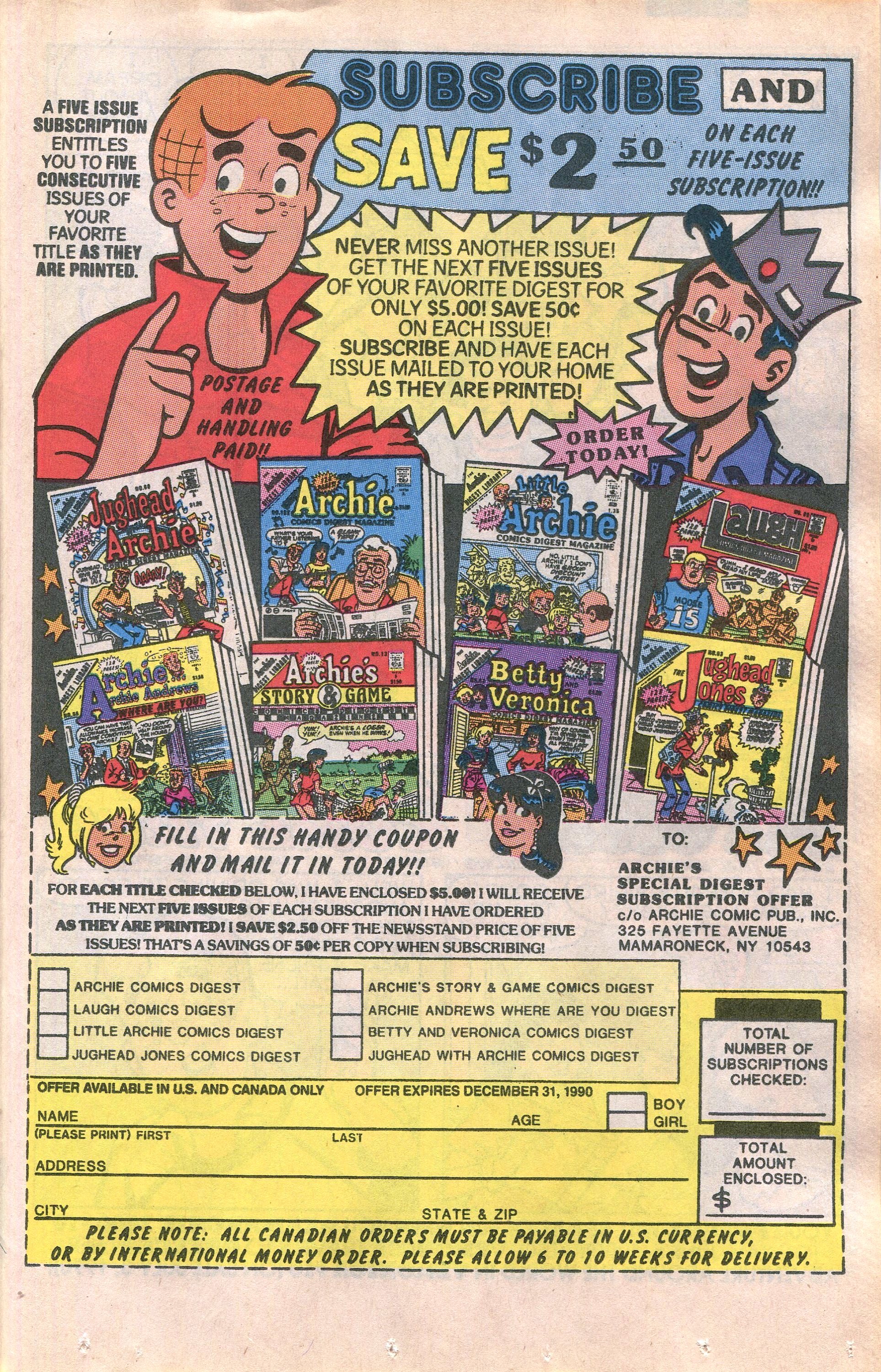 Read online Jughead (1987) comic -  Issue #19 - 25