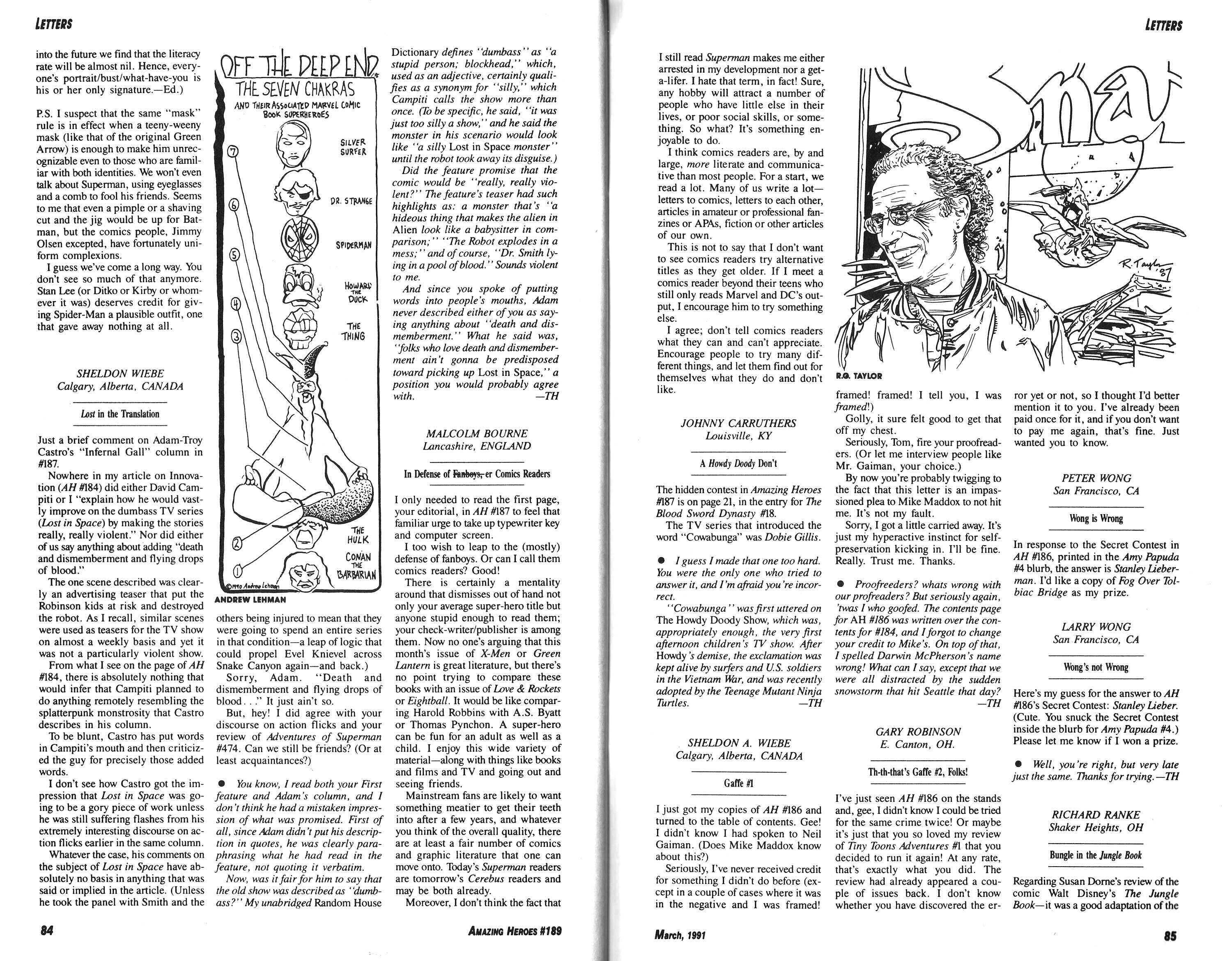 Read online Amazing Heroes comic -  Issue #189 - 43
