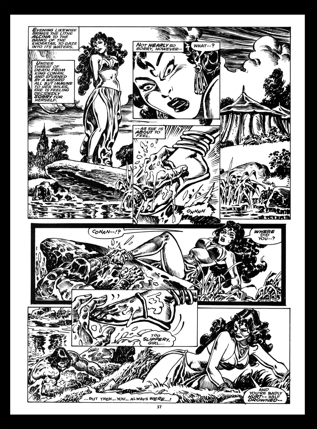 Read online The Savage Sword Of Conan comic -  Issue #214 - 37