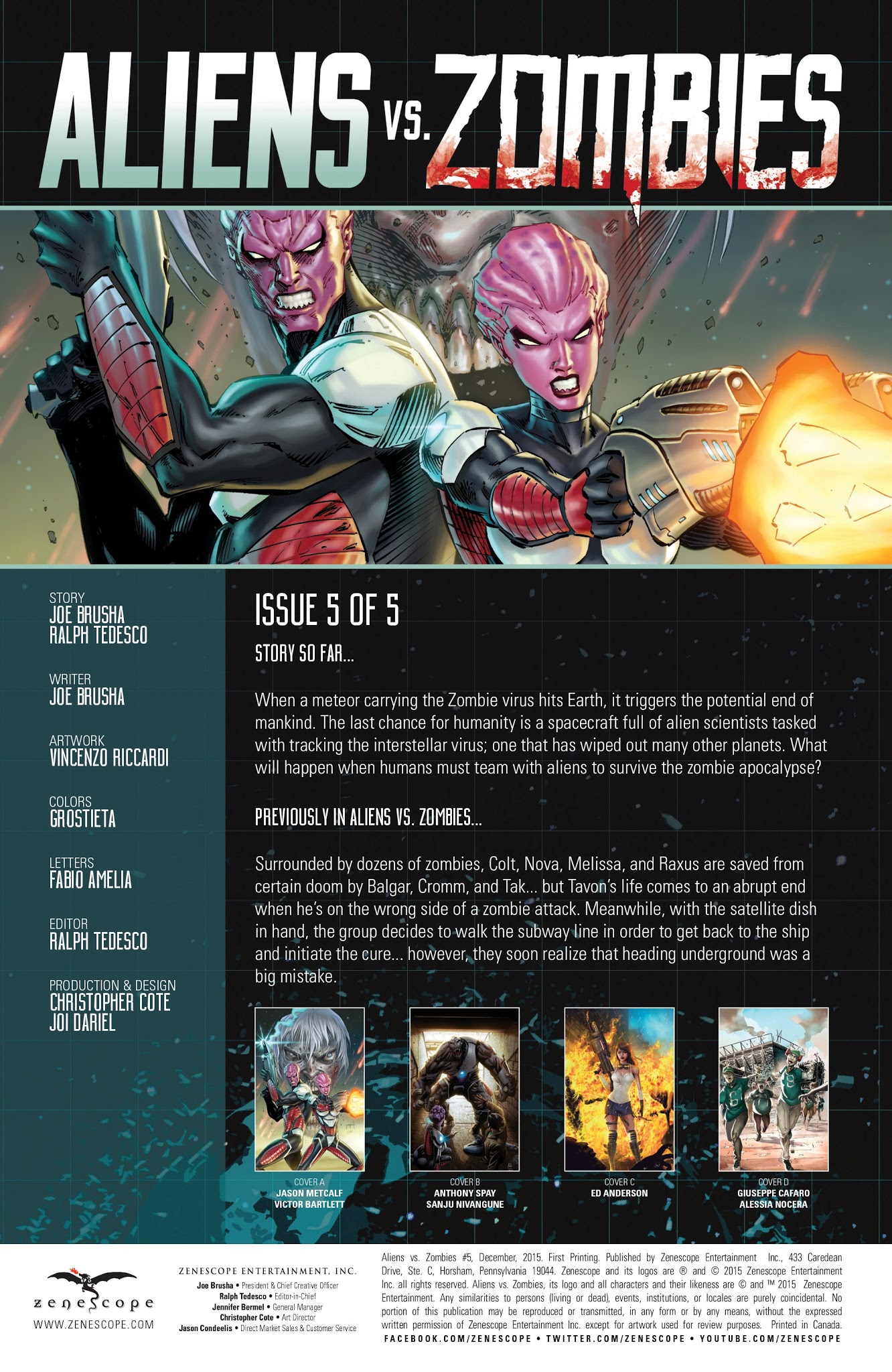 Read online Aliens vs. Zombies comic -  Issue #5 - 2