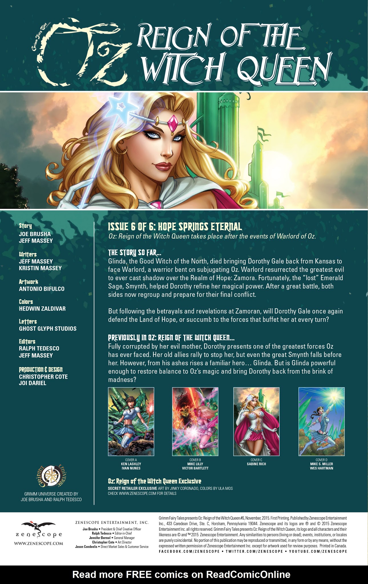 Read online Grimm Fairy Tales presents Oz: Reign of the Witch Queen comic -  Issue #6 - 2