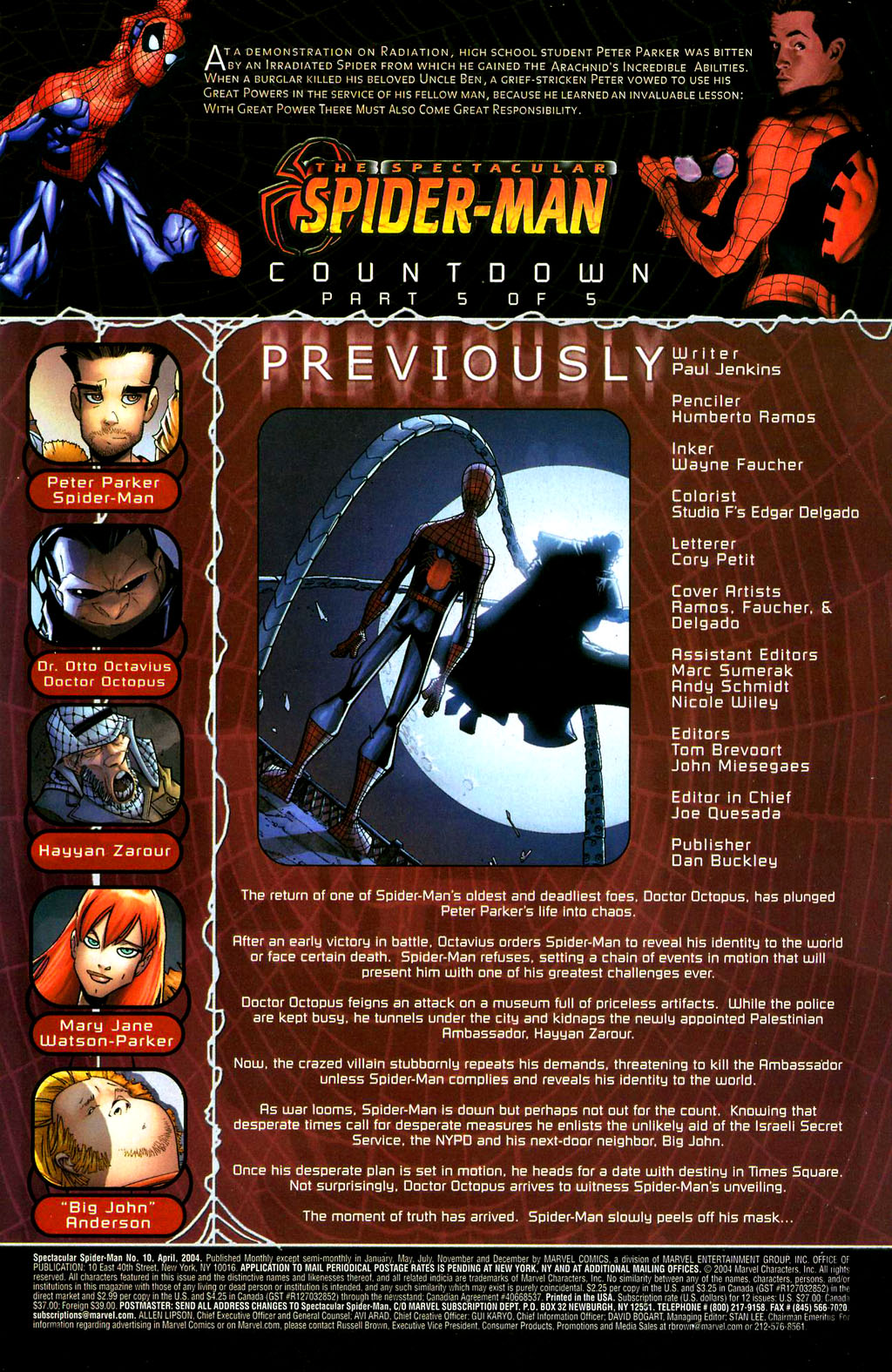 Read online The Spectacular Spider-Man (2003) comic -  Issue #10 - 2
