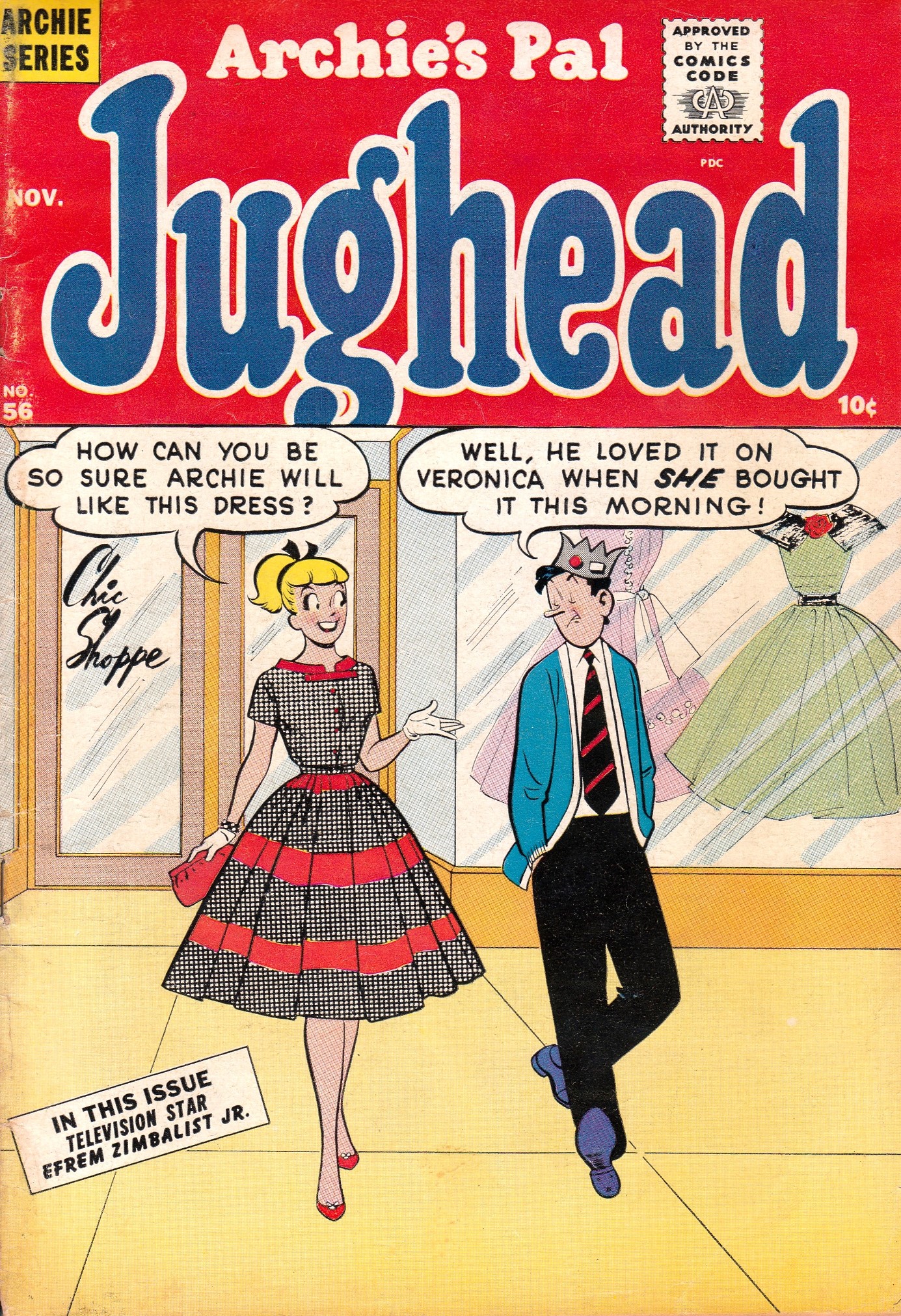 Read online Archie's Pal Jughead comic -  Issue #56 - 1