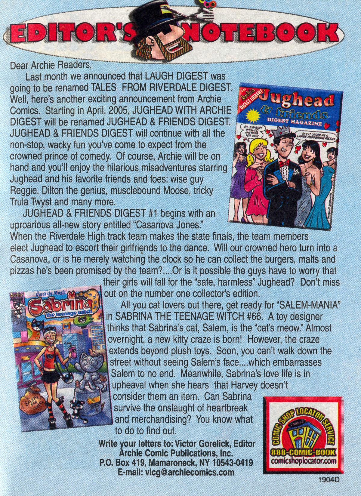 Read online Archie's Pals 'n' Gals Double Digest Magazine comic -  Issue #92 - 189