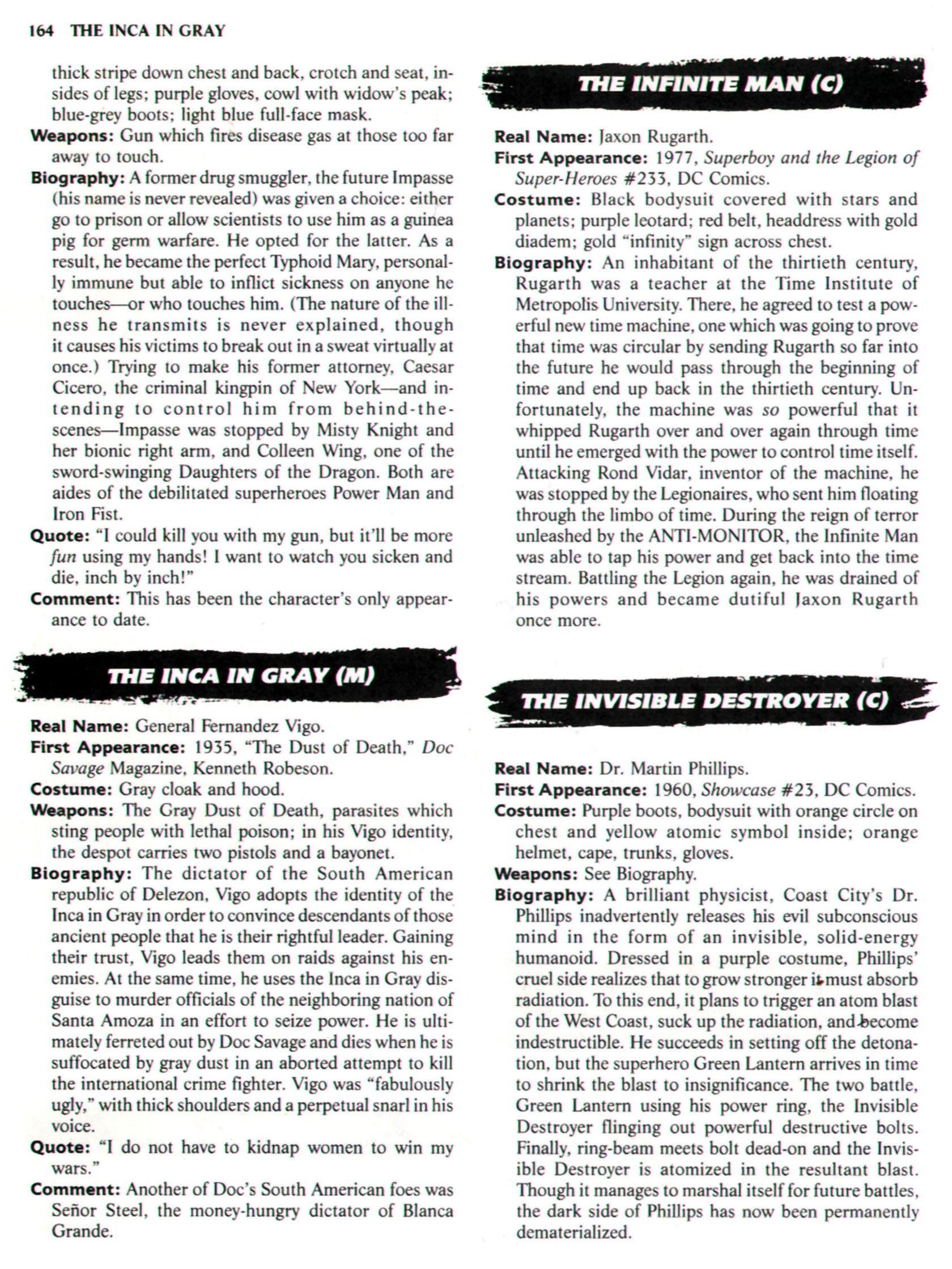 Read online The Encyclopedia of Super Villains comic -  Issue # TPB (Part 1) - 182