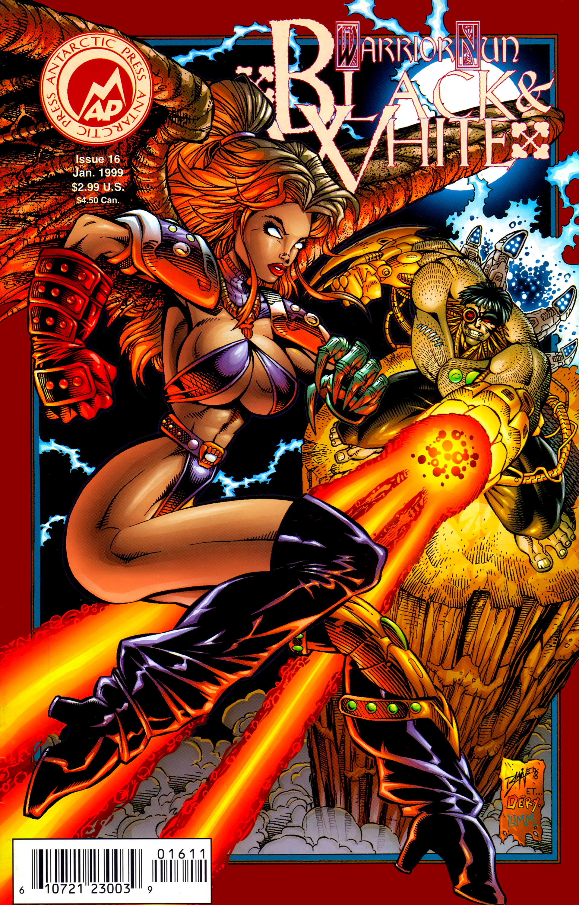 Read online Warrior Nun: Black & White comic -  Issue #16 - 1