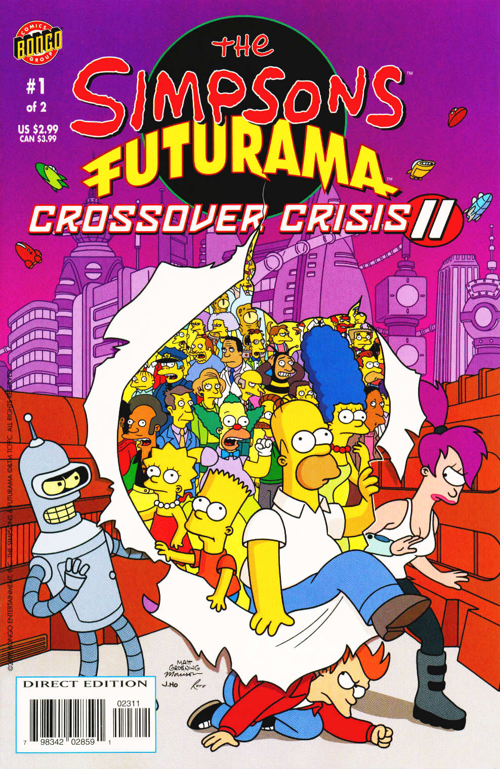 Read online The Simpsons/Futurama Crossover Crisis II comic -  Issue #1 - 1