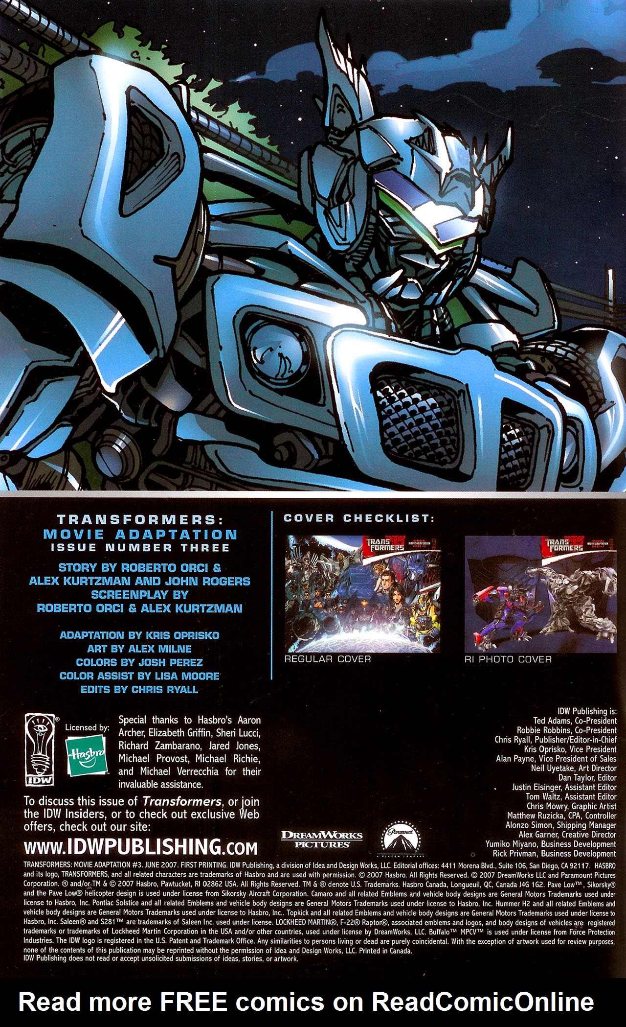 Read online Transformers: The Movie Adaptation comic -  Issue #3 - 2