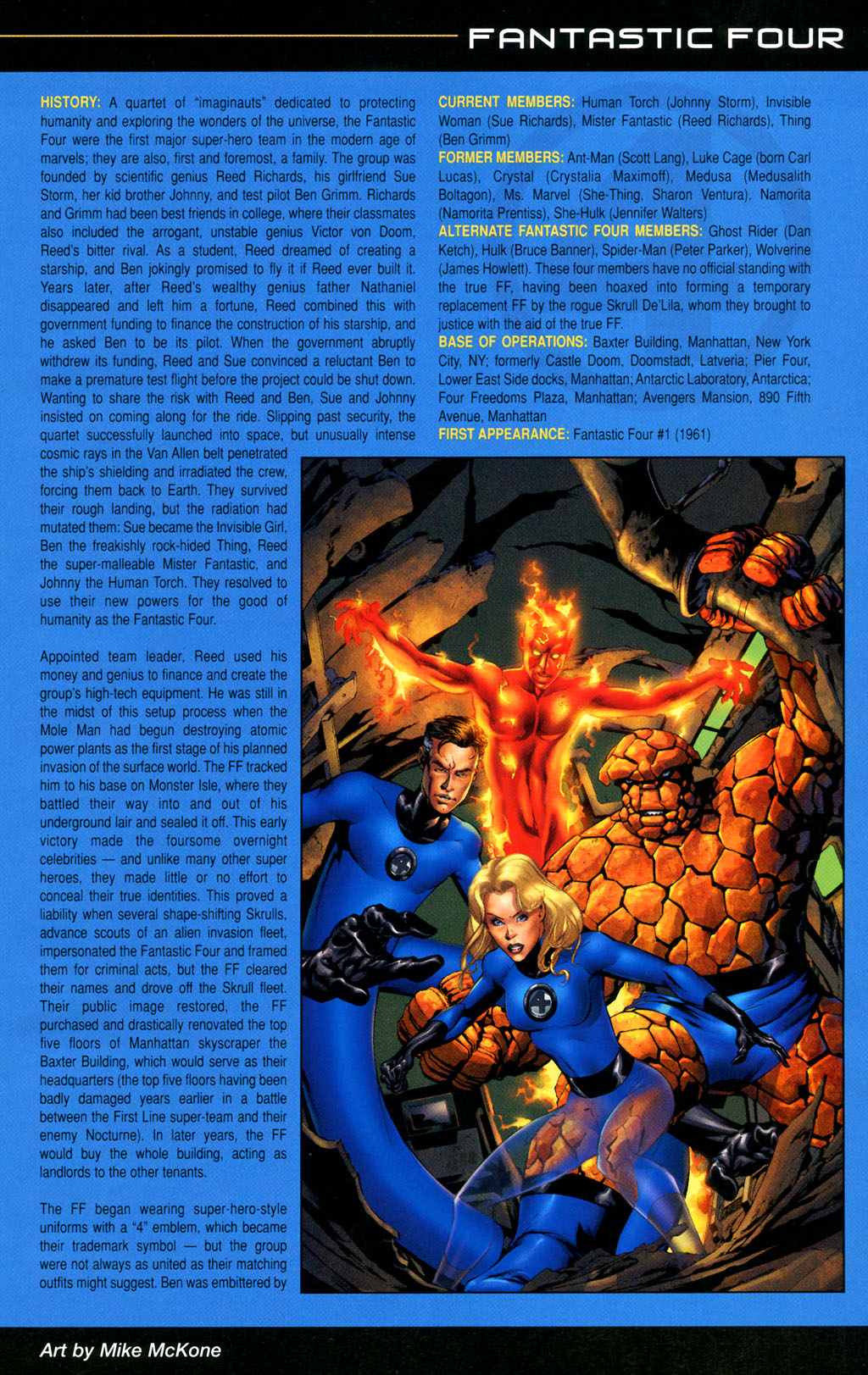 Read online Official Handbook of the Marvel Universe: Fantastic Four 2005 comic -  Issue # Full - 9