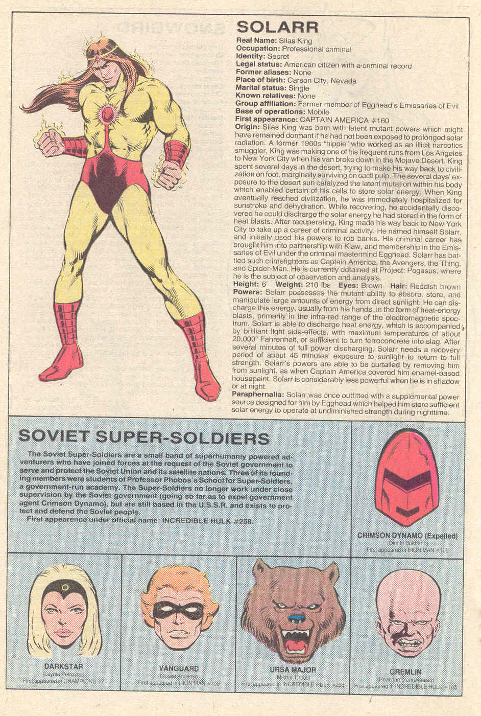 Read online The Official Handbook of the Marvel Universe comic -  Issue #10 - 17