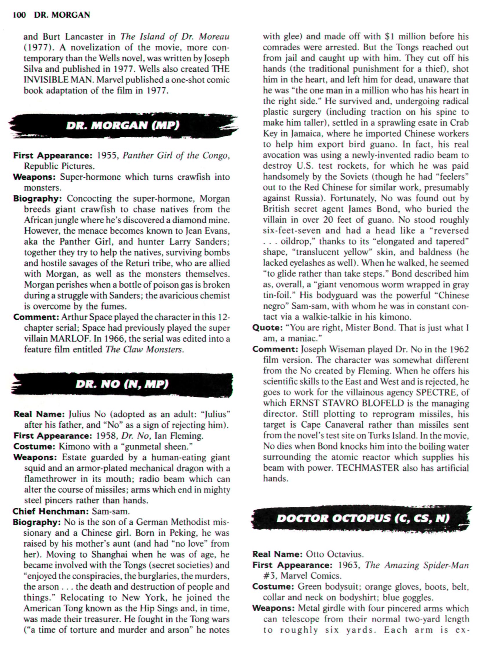 Read online The Encyclopedia of Super Villains comic -  Issue # TPB (Part 1) - 118