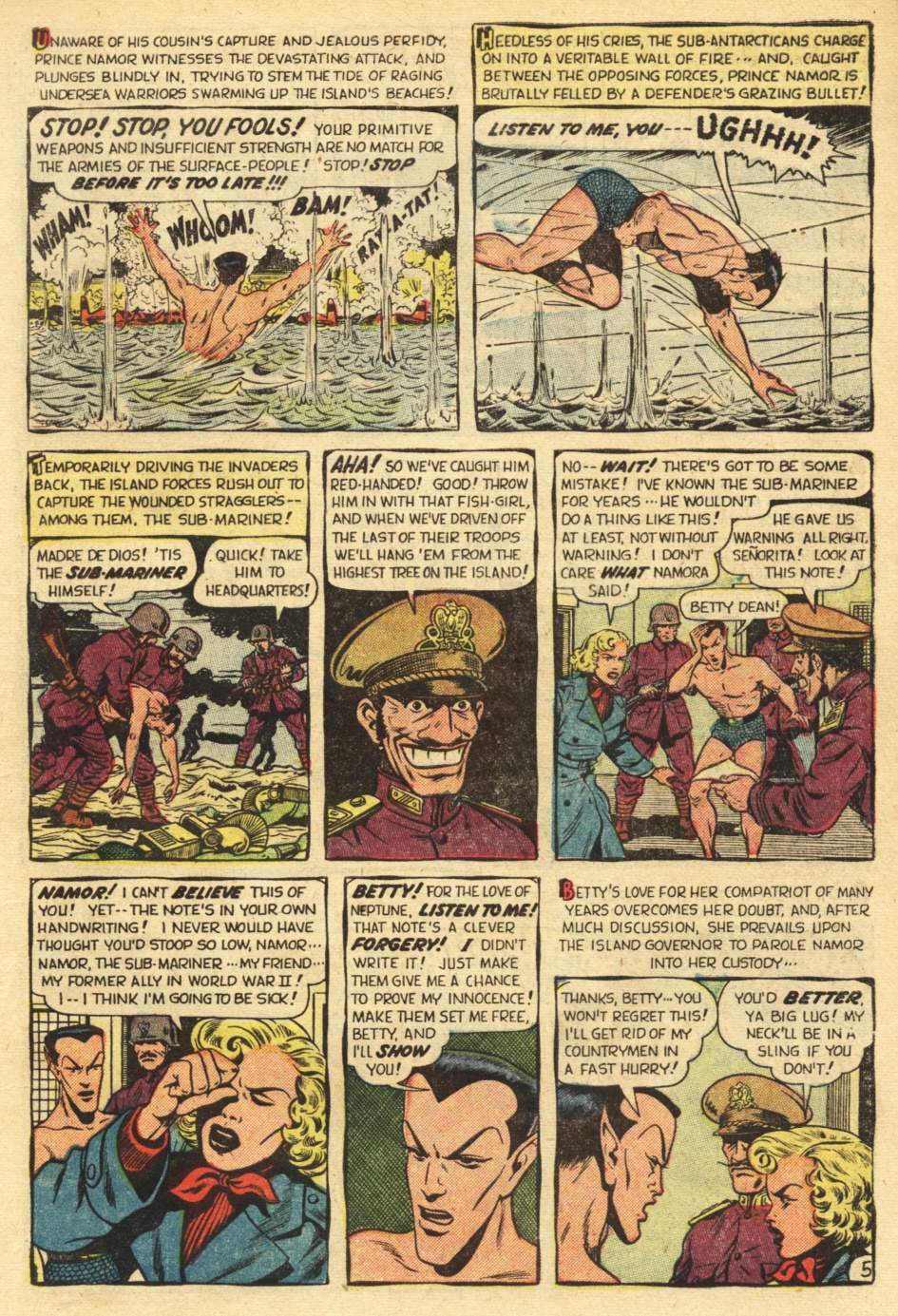 Read online Sub-Mariner Comics comic -  Issue #35 - 7