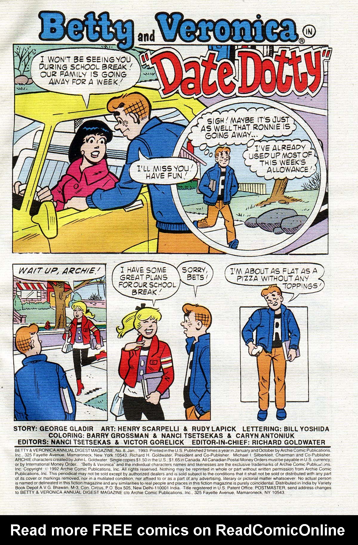 Read online Betty and Veronica Annual Digest Magazine comic -  Issue #8 - 2
