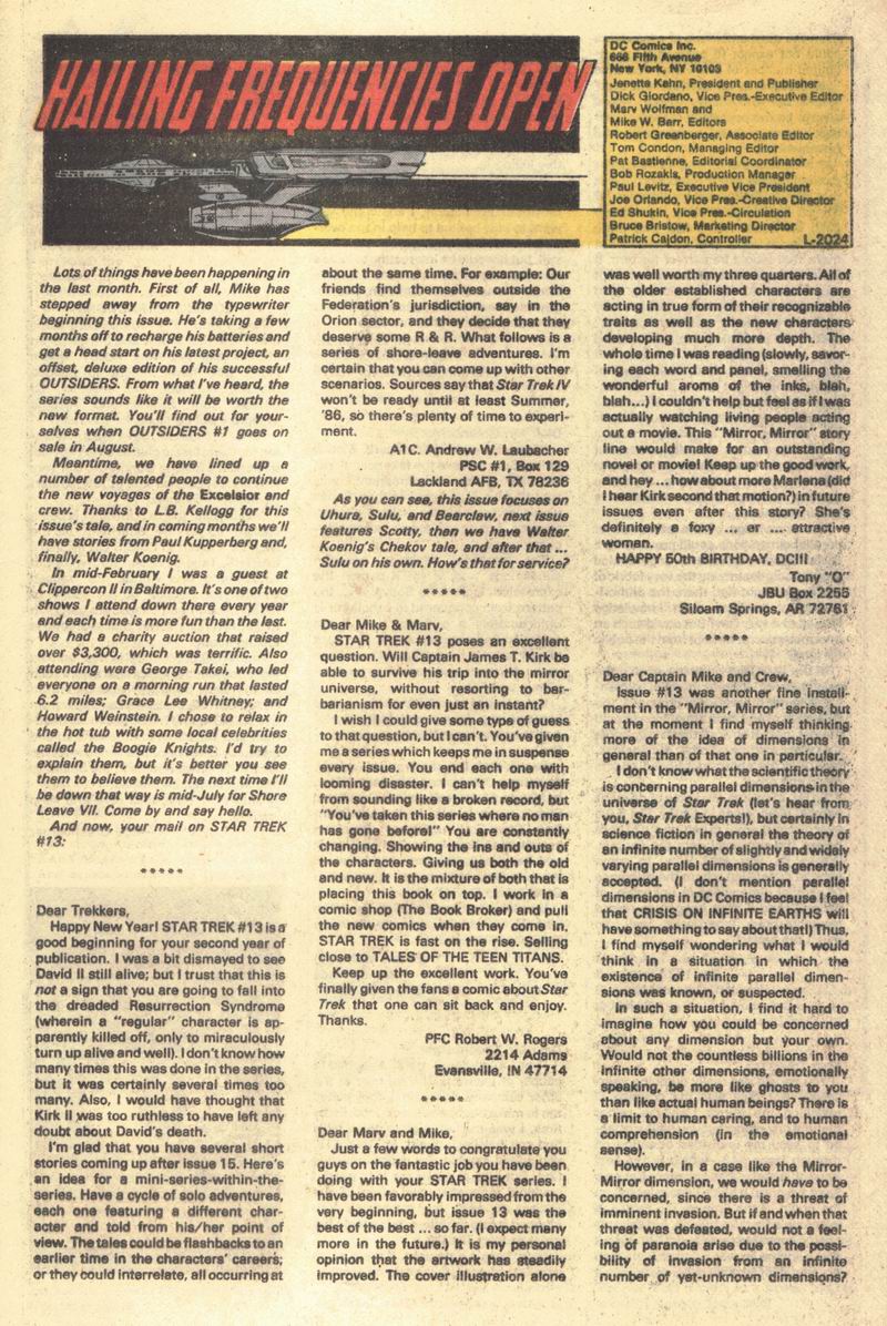 Read online Star Trek (1984) comic -  Issue #17 - 25