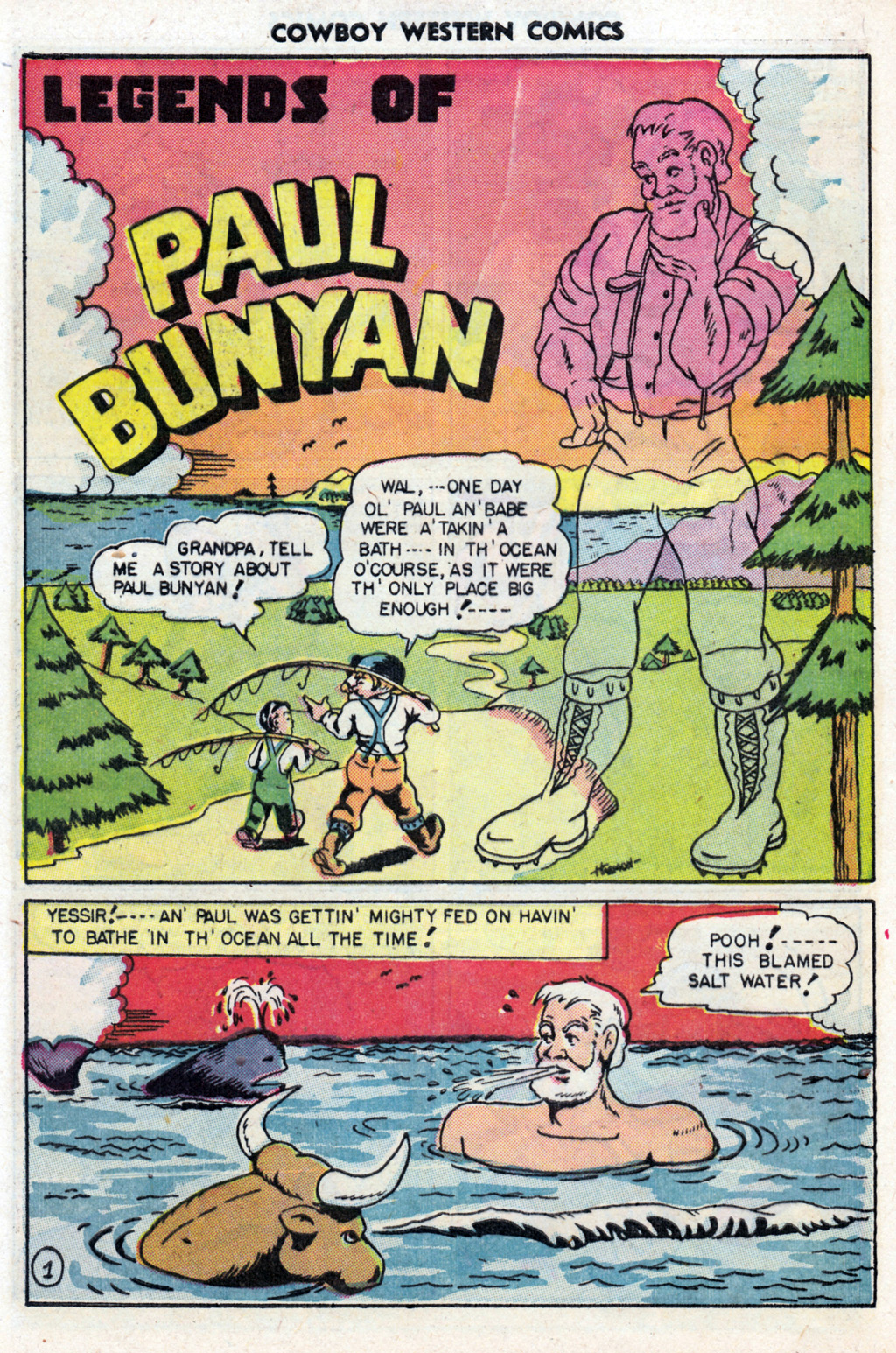 Read online Cowboy Western Comics (1948) comic -  Issue #21 - 22