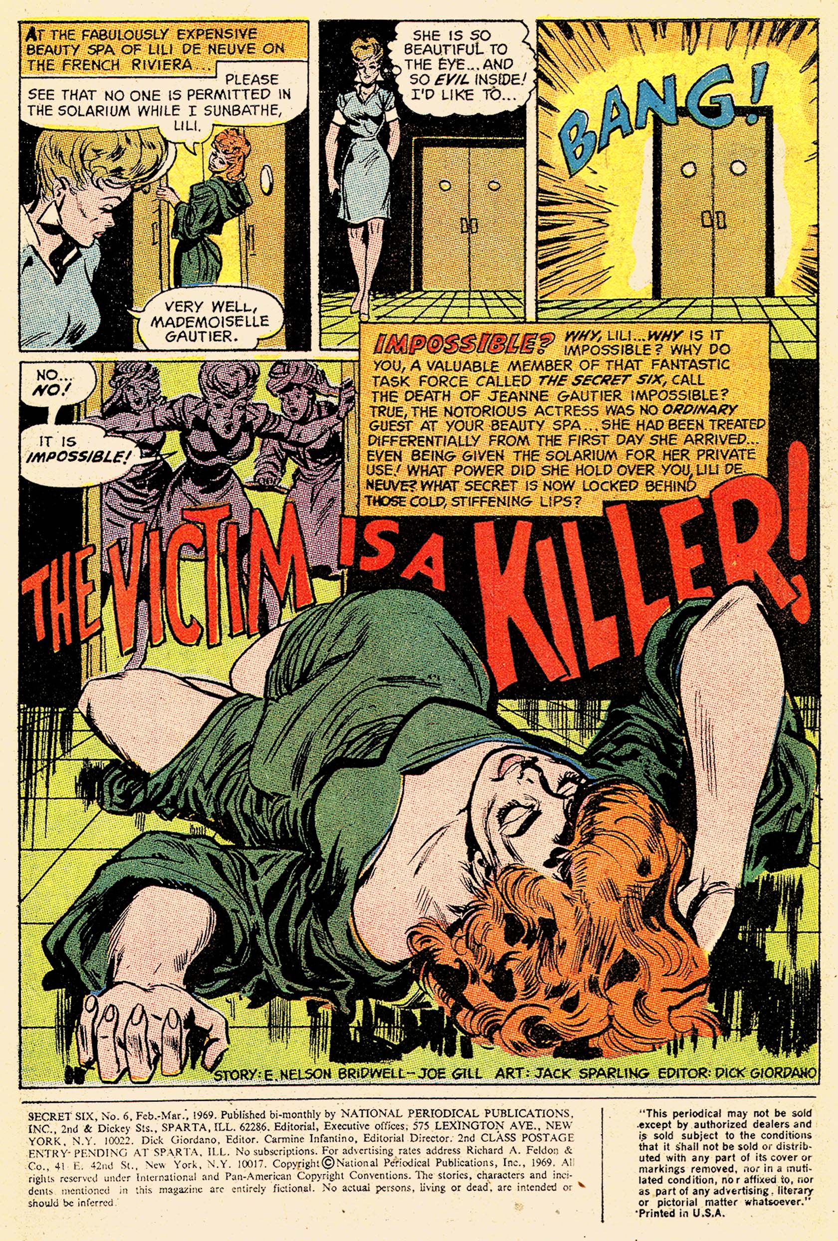 Read online Secret Six (1968) comic -  Issue #6 - 3