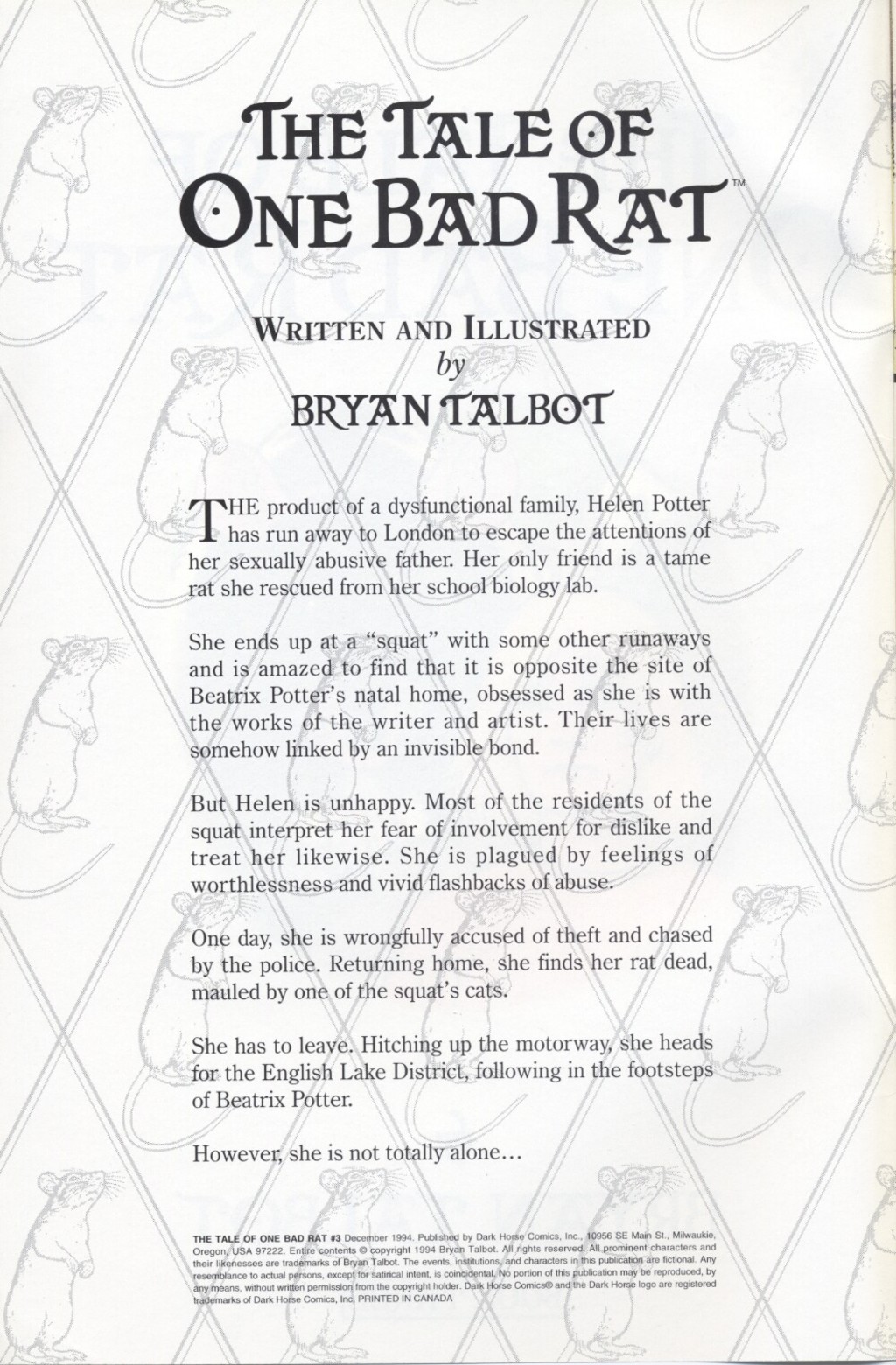Read online The Tale of One Bad Rat comic -  Issue #3 - 2