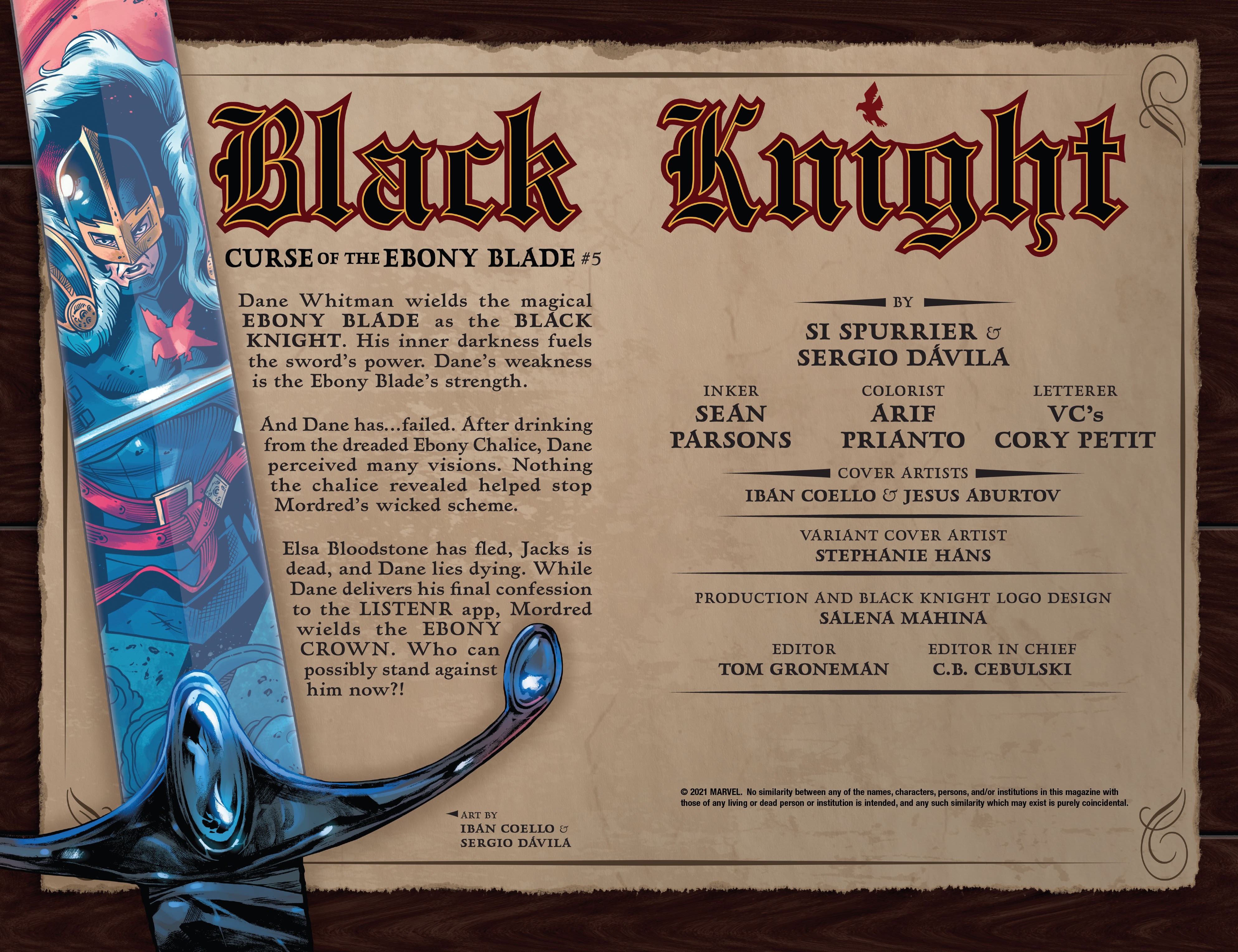 Read online Black Knight: Curse Of The Ebony Blade comic -  Issue #5 - 2