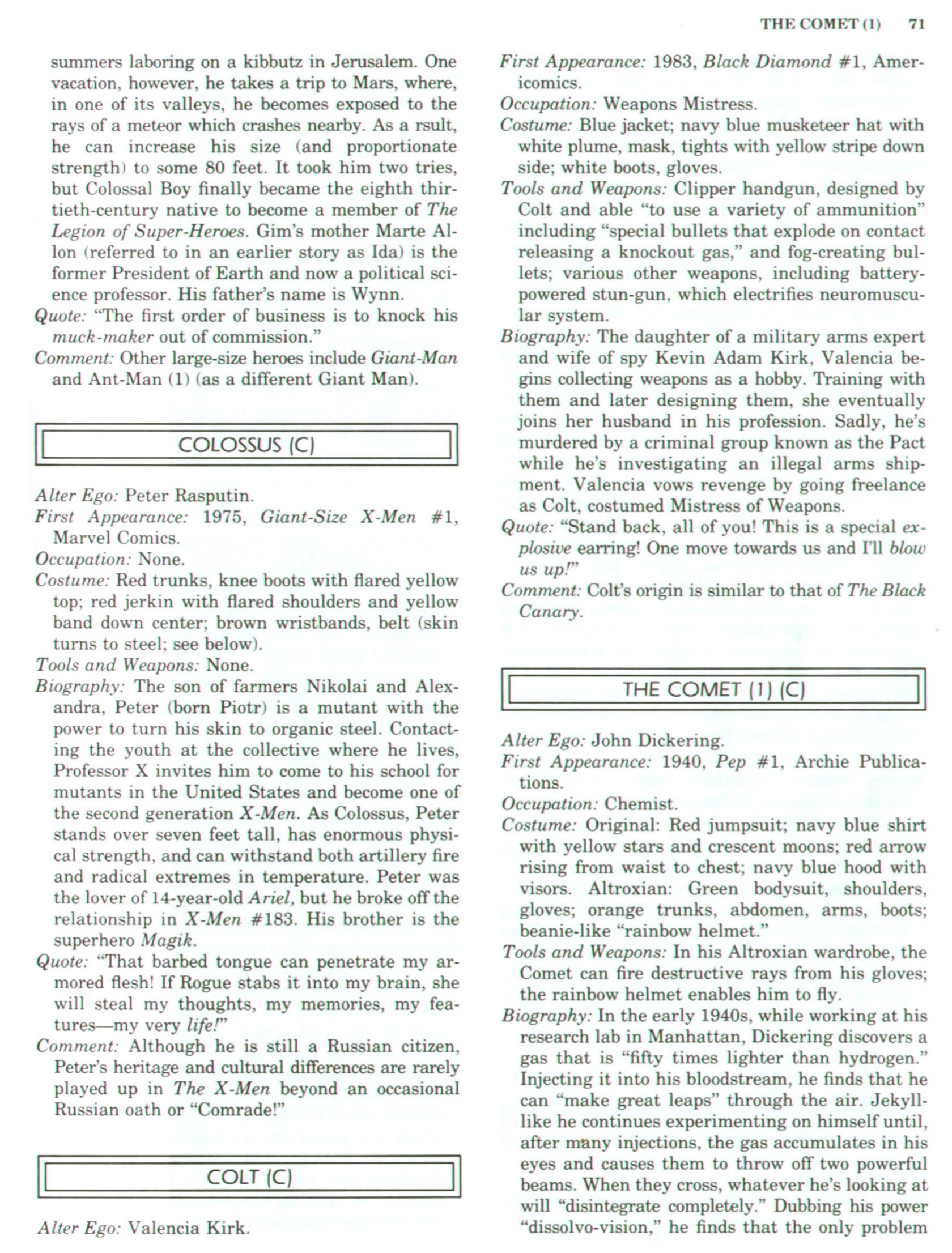 Read online The Encyclopedia of Superheroes comic -  Issue # TPB (Part 1) - 89