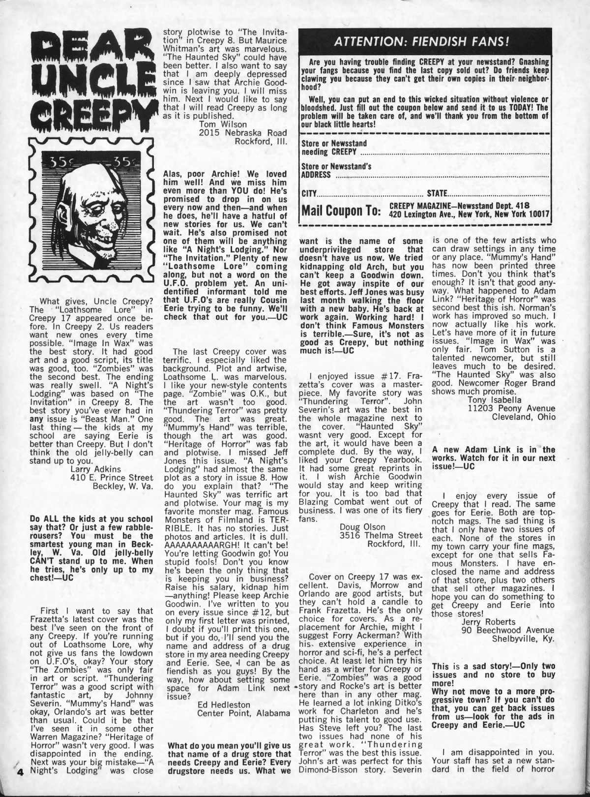 Read online Creepy (1964) comic -  Issue #18 - 4