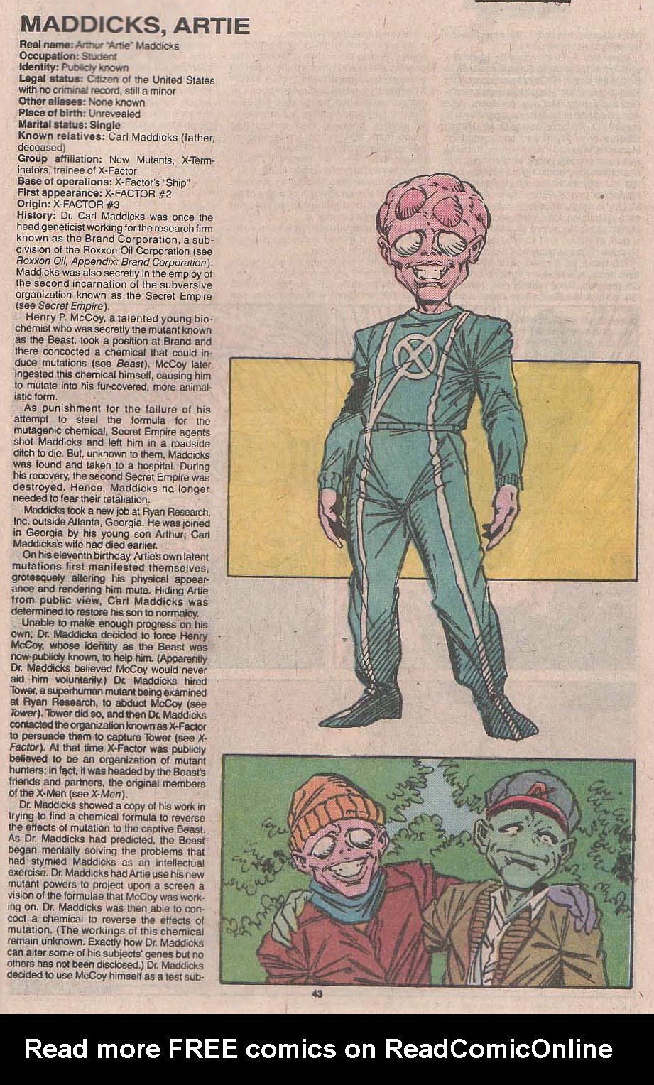 Read online The Official Handbook of the Marvel Universe: Update '89 comic -  Issue #4 - 45
