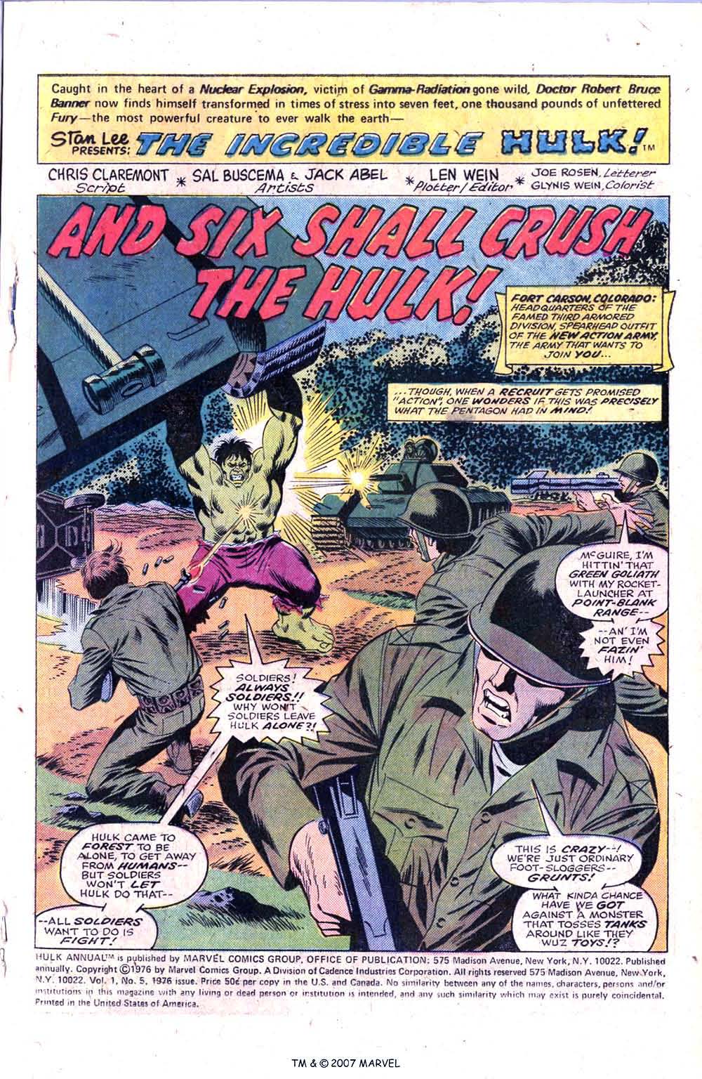 The Incredible Hulk (1968) issue Annual 1976 - Page 3